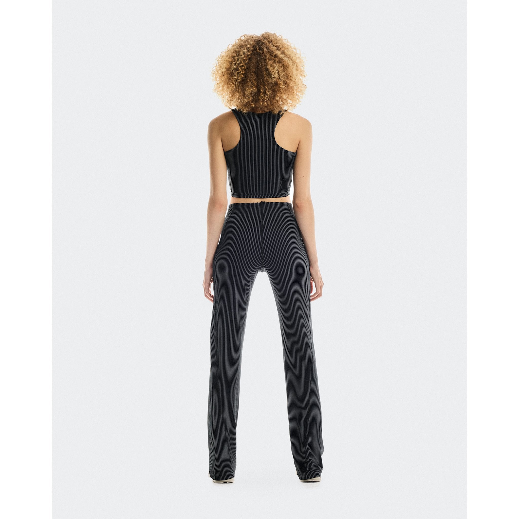 On All-Day Ribbed Crop Black | Rock
