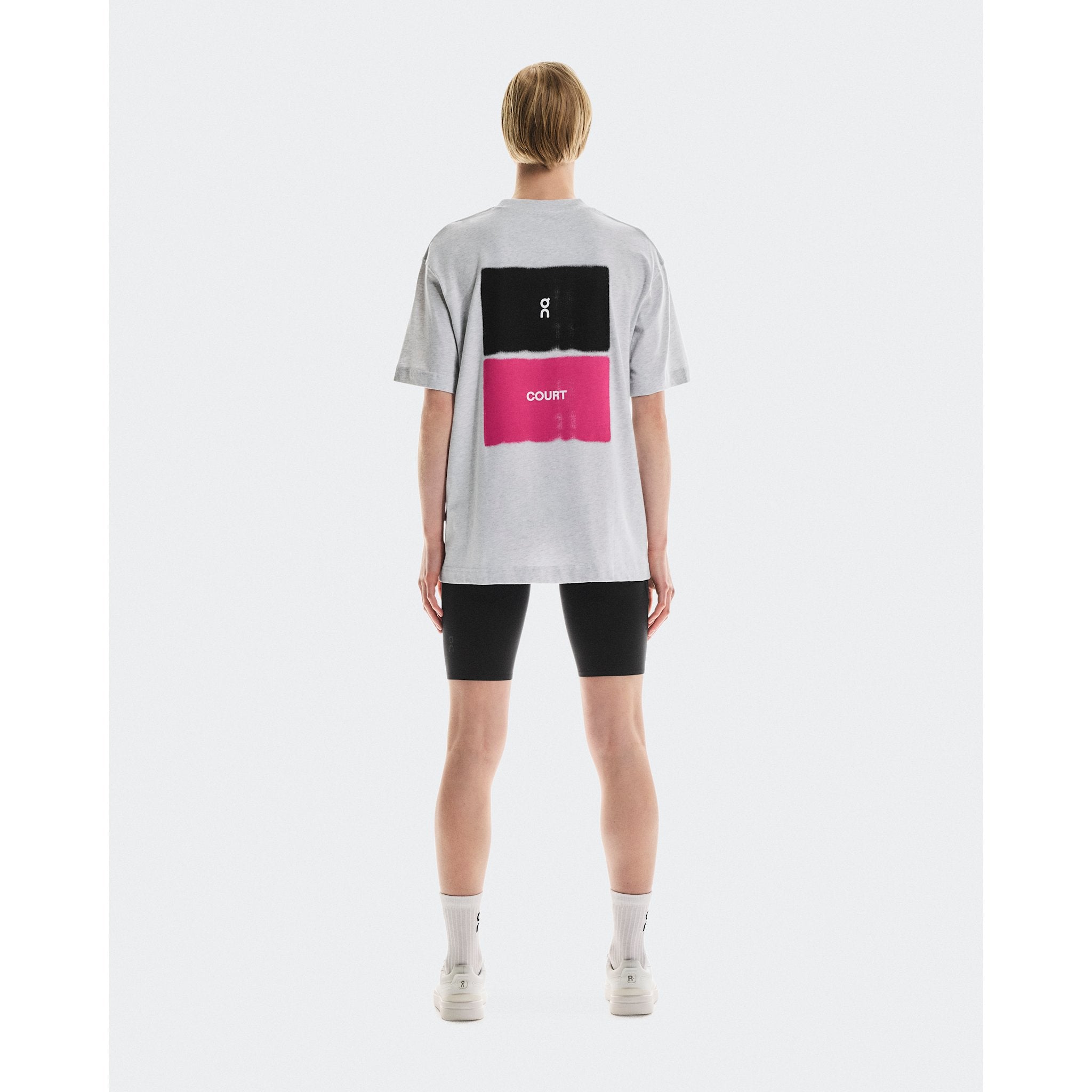 On Club-T Court Heather Gray | Pink