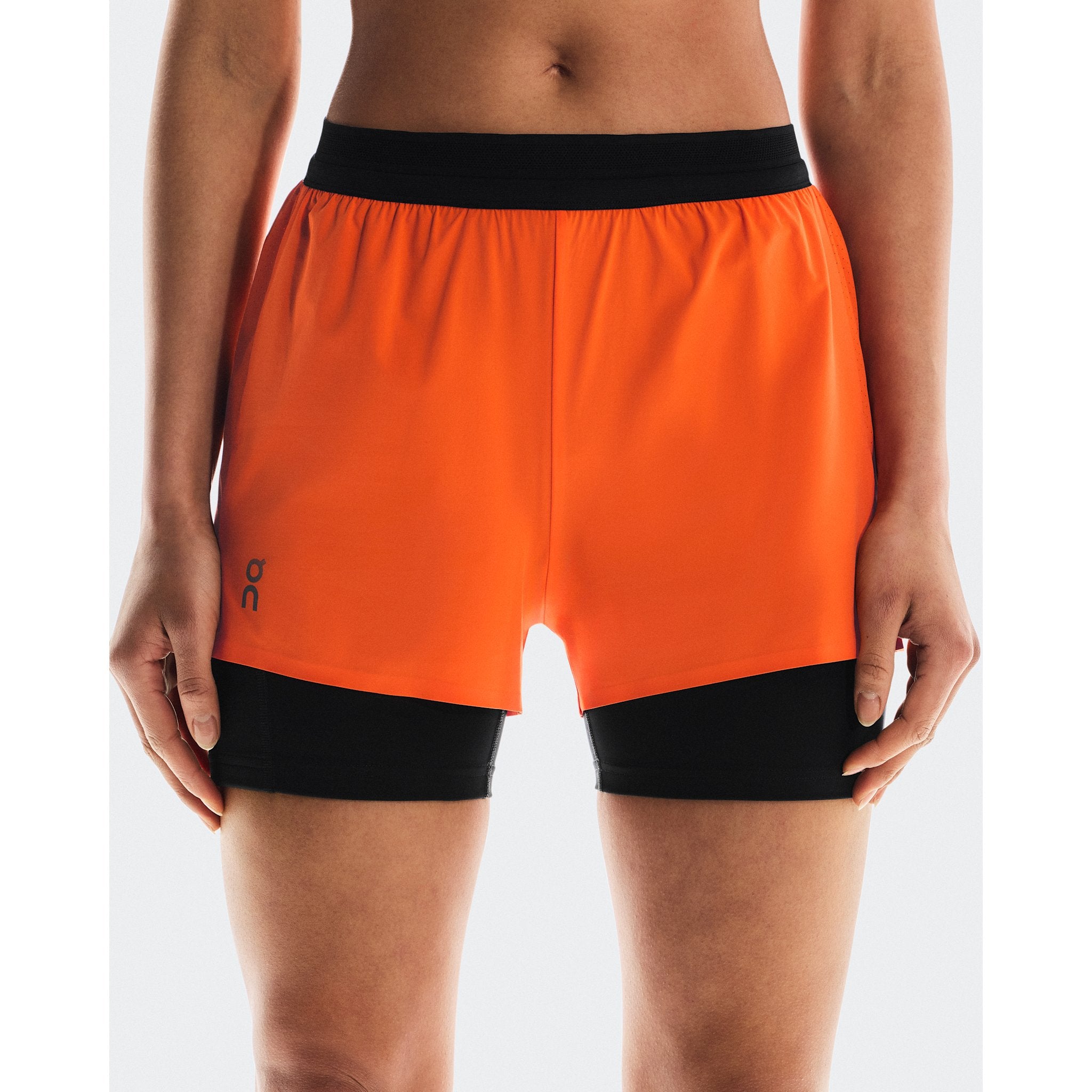On 3" Performance 2/1 Shorts Flame | Black