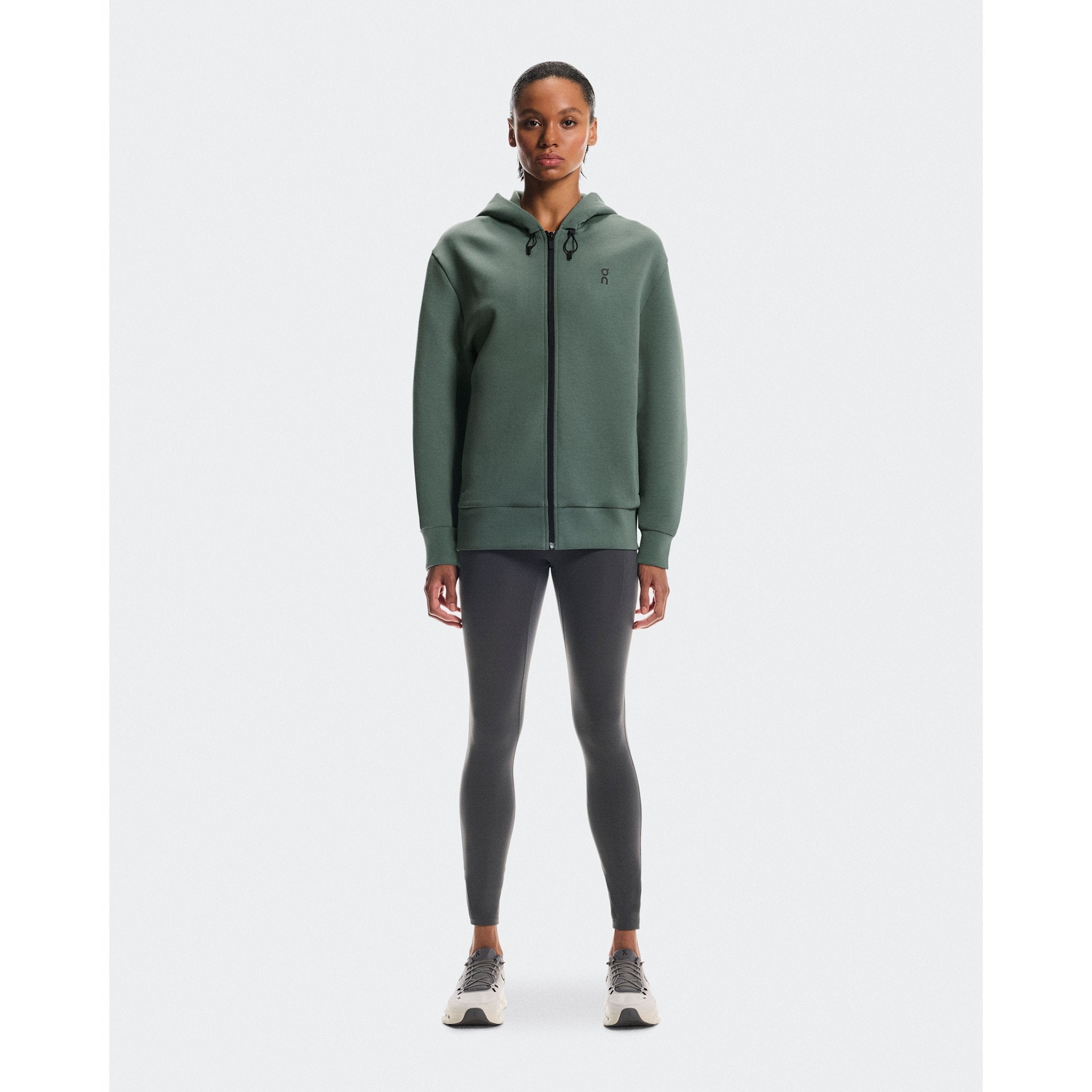 On Focus Tech Zip Hoodie Olive