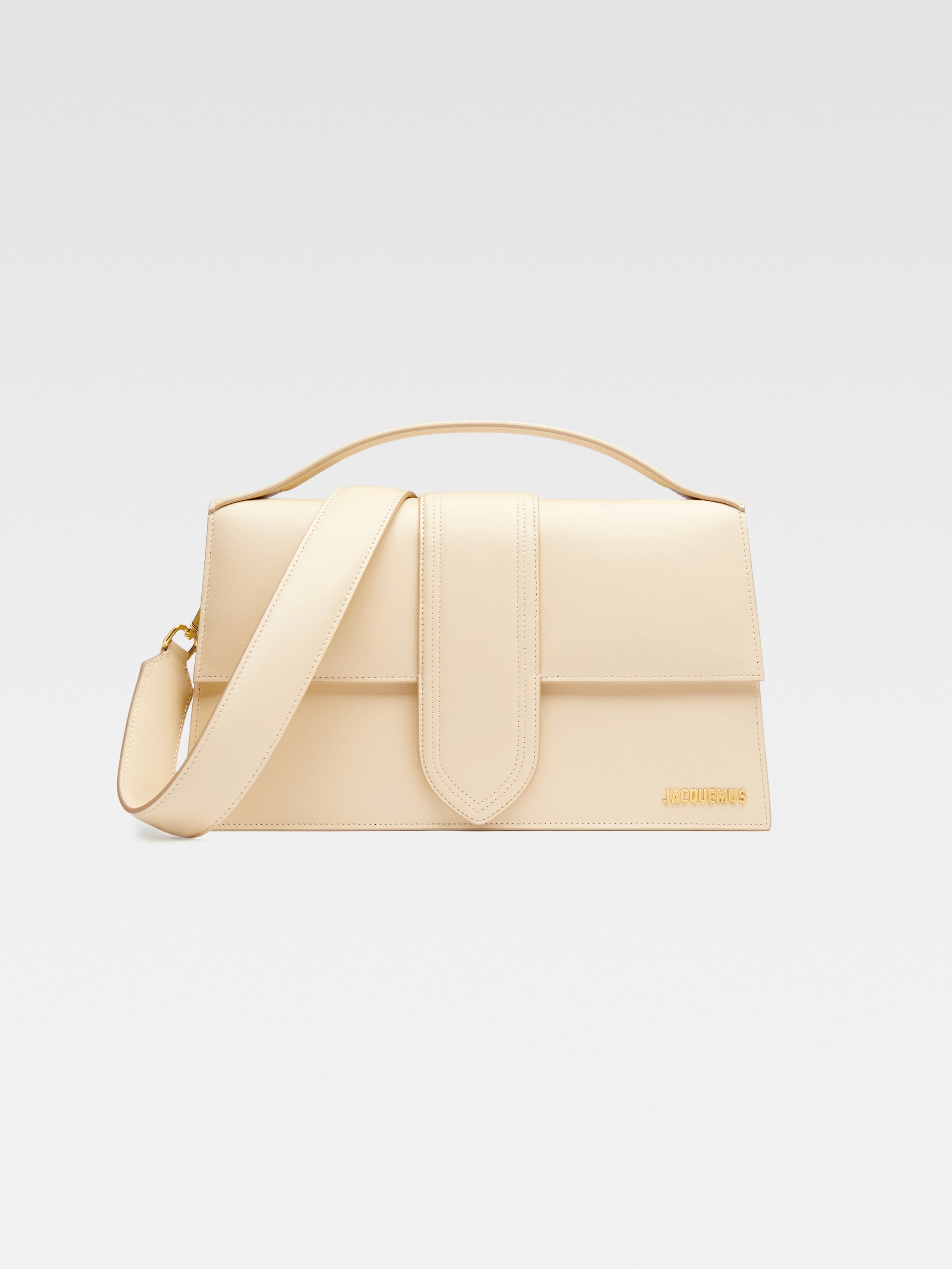 Jacquemus The Bambinou Smooth Leather Structured Bag Ivory