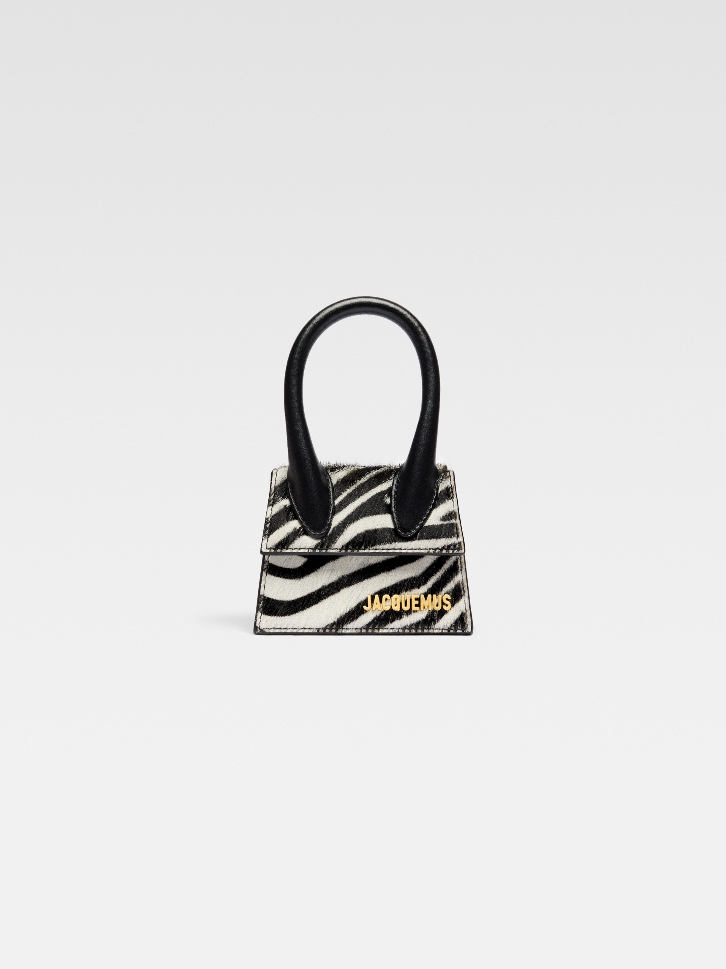 Jacquemus The Chiquito Signature Mini Handbag Black & White Zebra