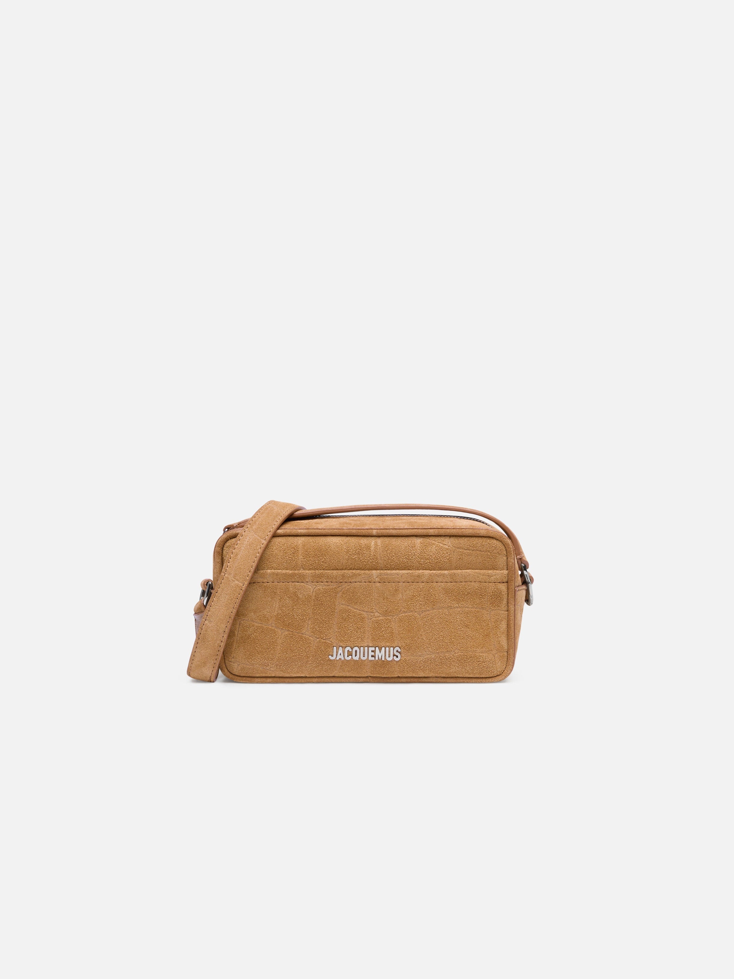 Jacquemus The Baneto Leather Camera Bag Camel