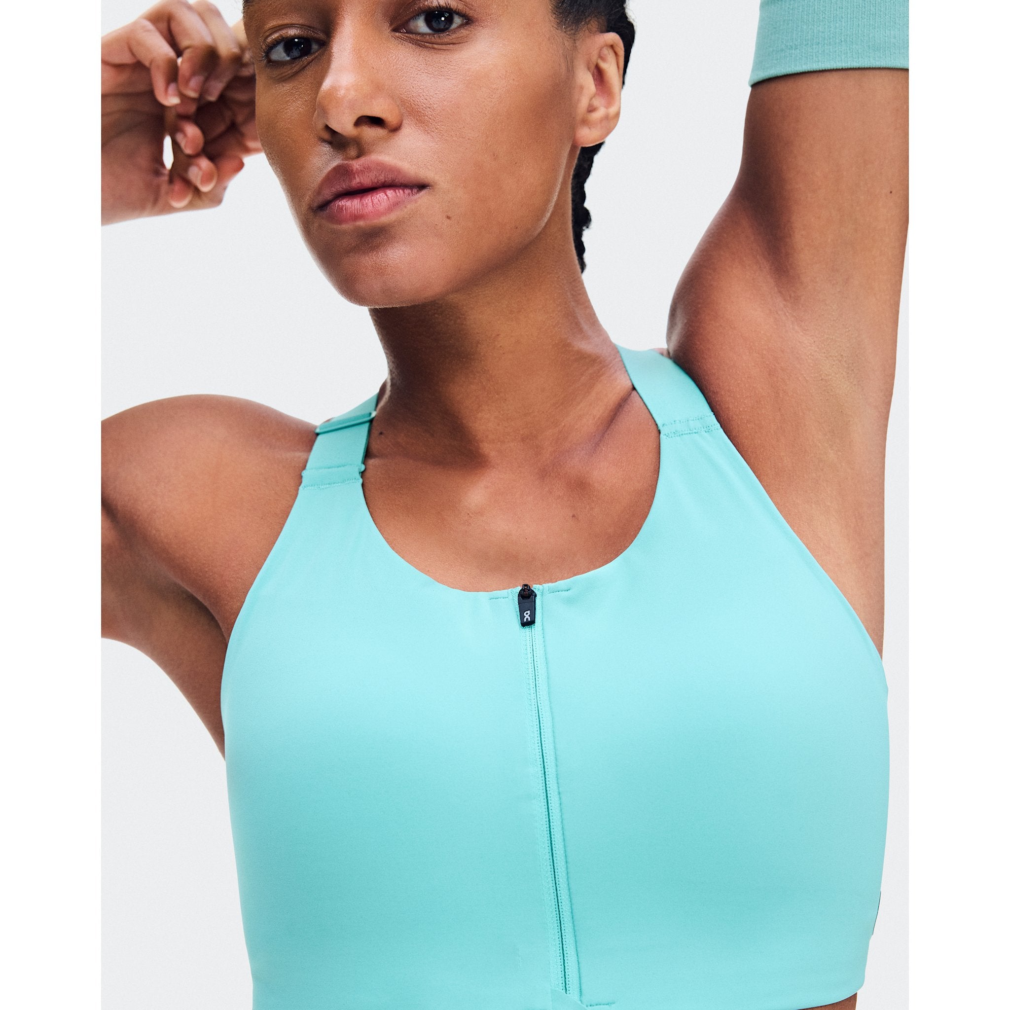 On Endurance Bra Zip Aquamarine