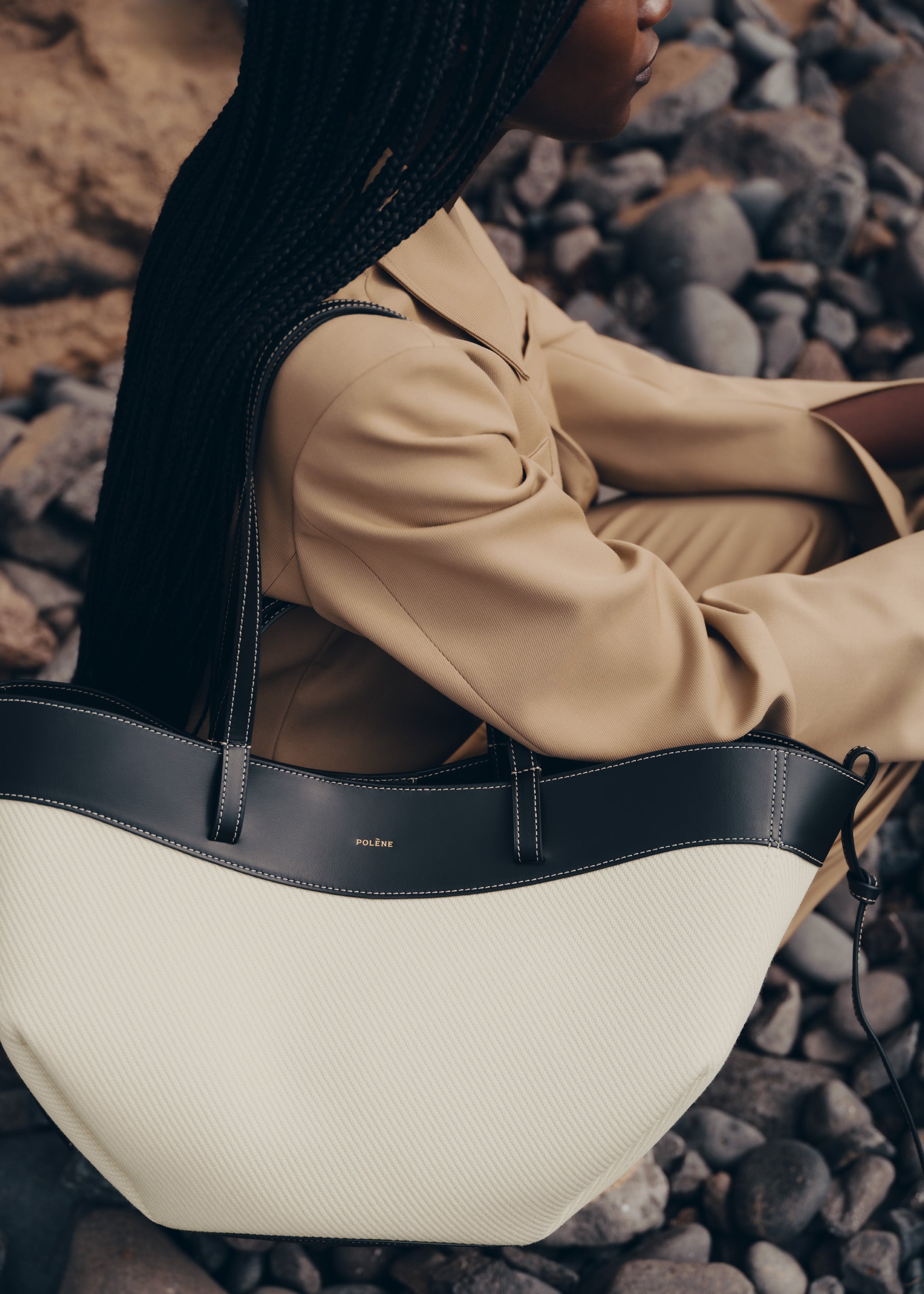 Polene Cyme Black Canvas