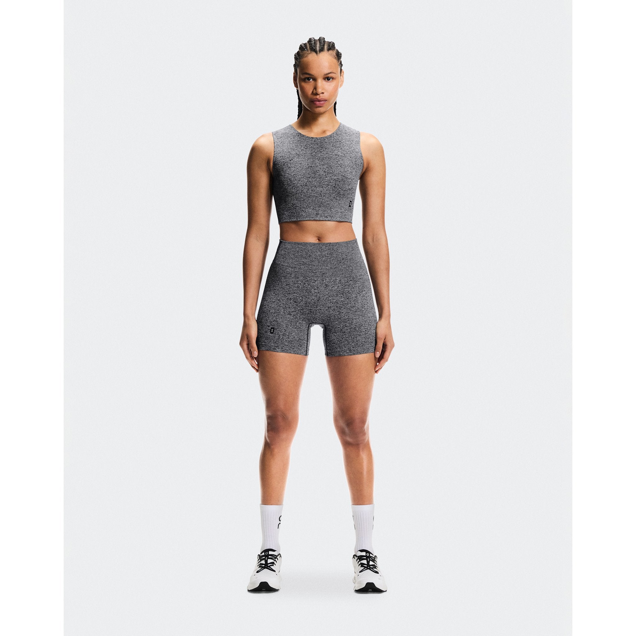 On Studio Knit Crop Graphite Heather
