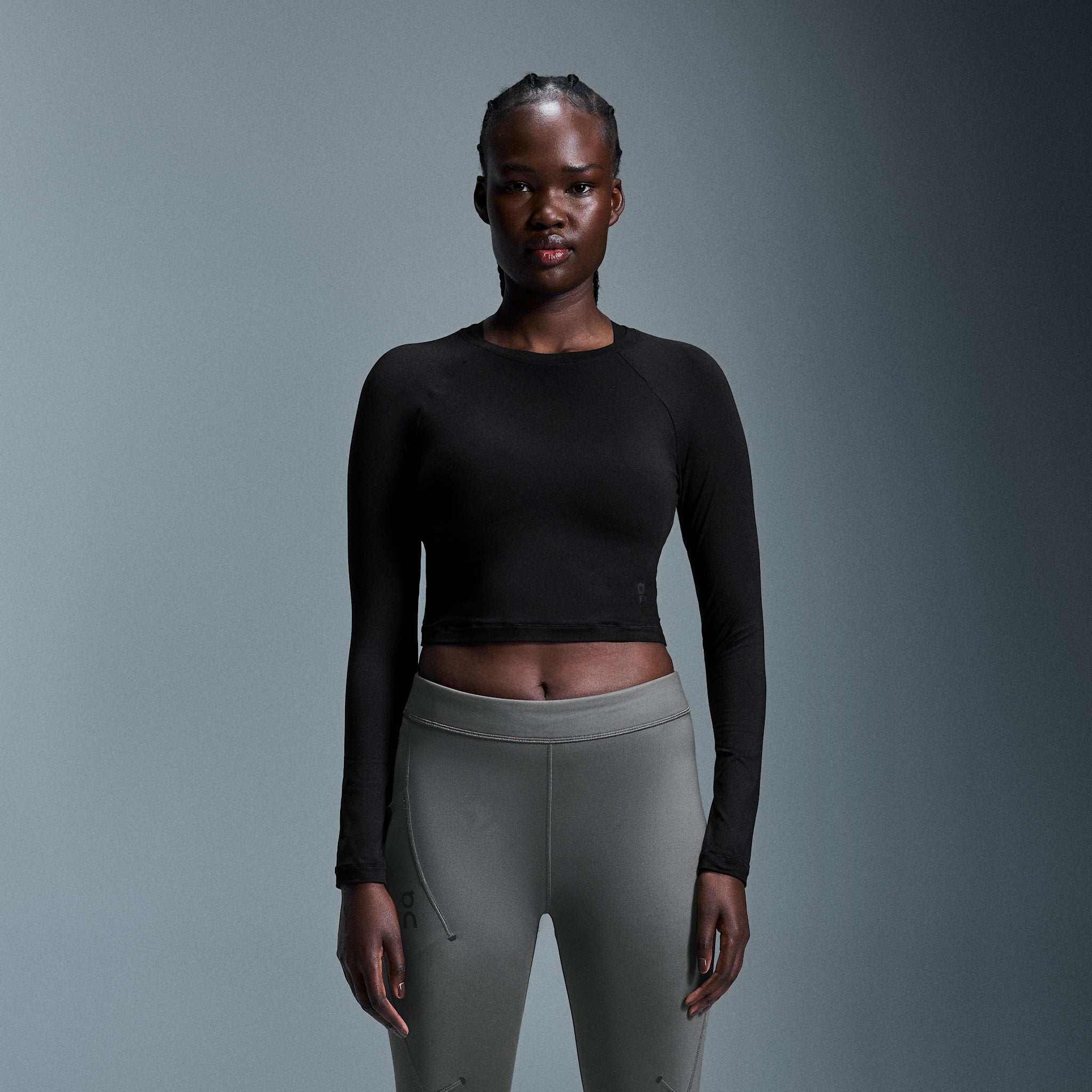 On Studio Long-T Crop Black