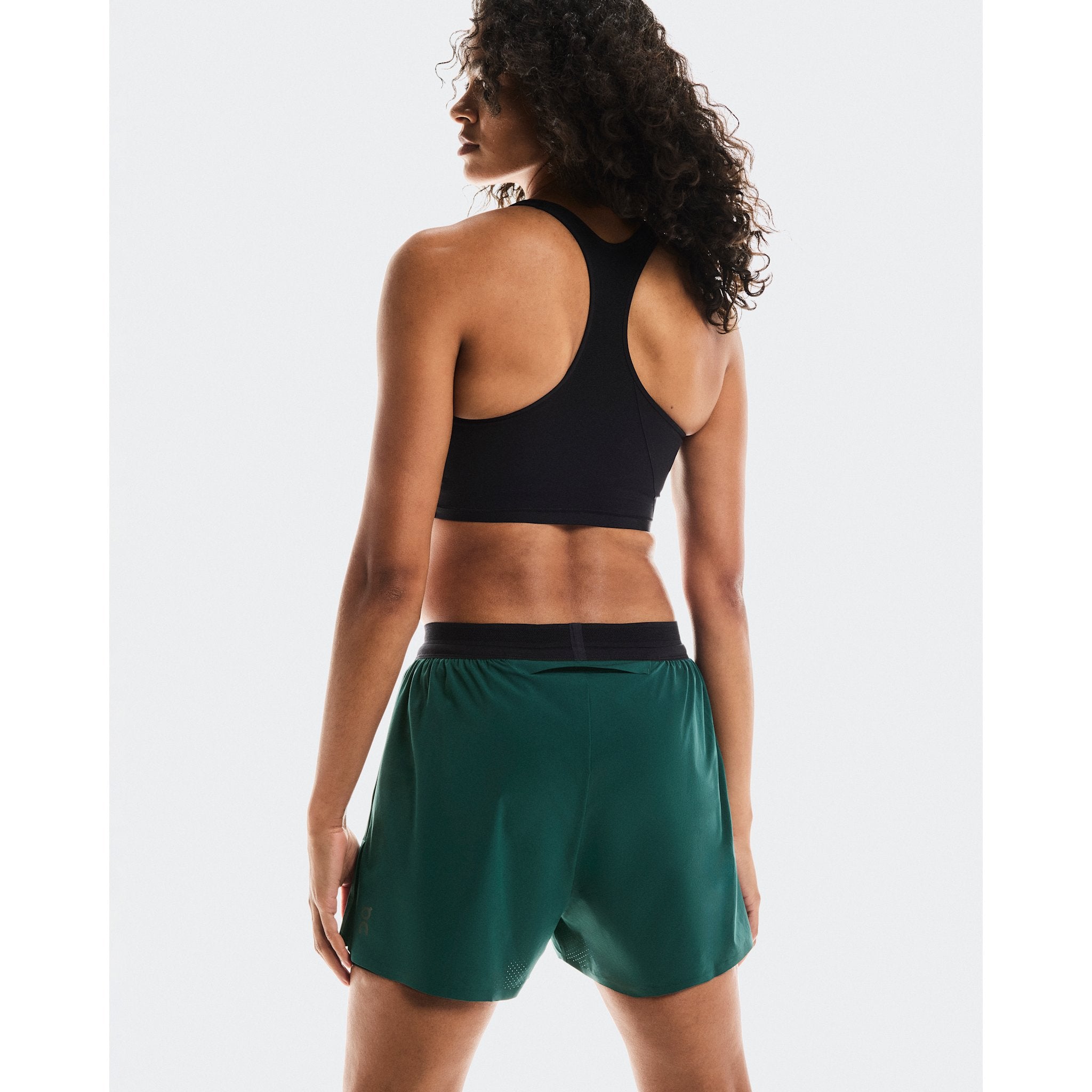 On 3" Performance 2/1 Shorts Spirulina | Black