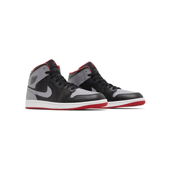 Air Jordan 1 Mid 'Bred Shadow /Grey Fire Red'