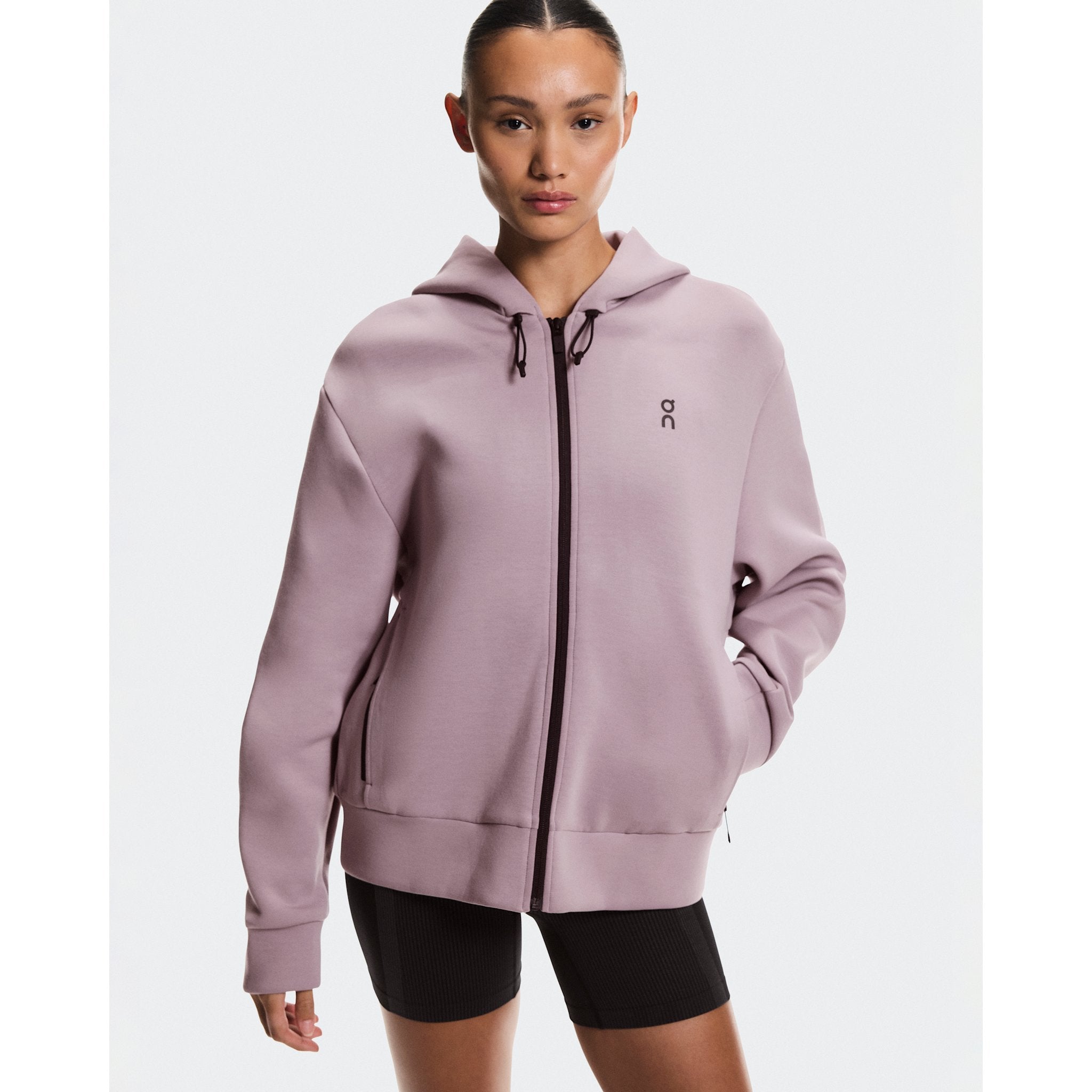 On Focus Tech Zip Hoodie Heron