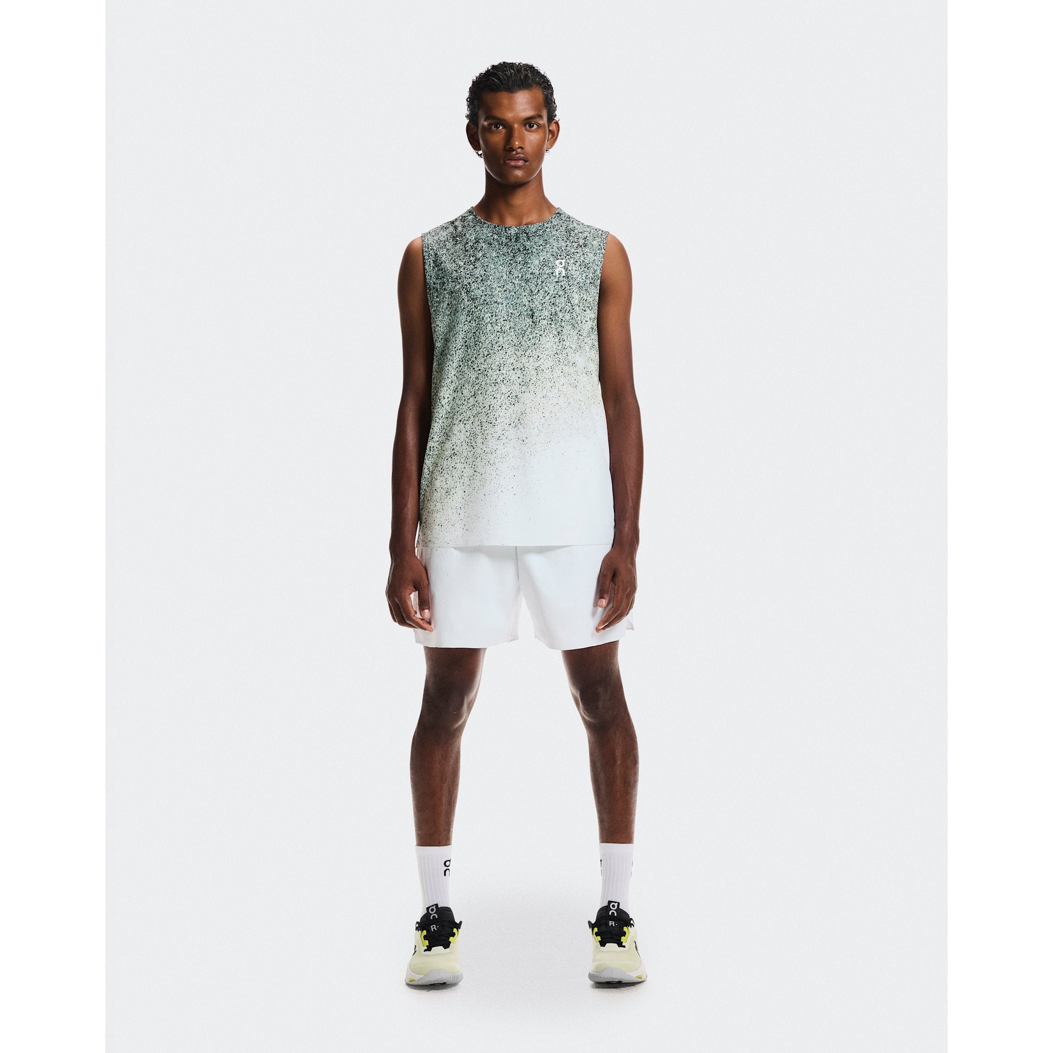 On 5" Court Shorts Fade Mineral | White