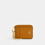 Coach Zip Card Case Gold Ochre