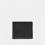 Coach Id Billfold Wallet Black Antique Nickel Black