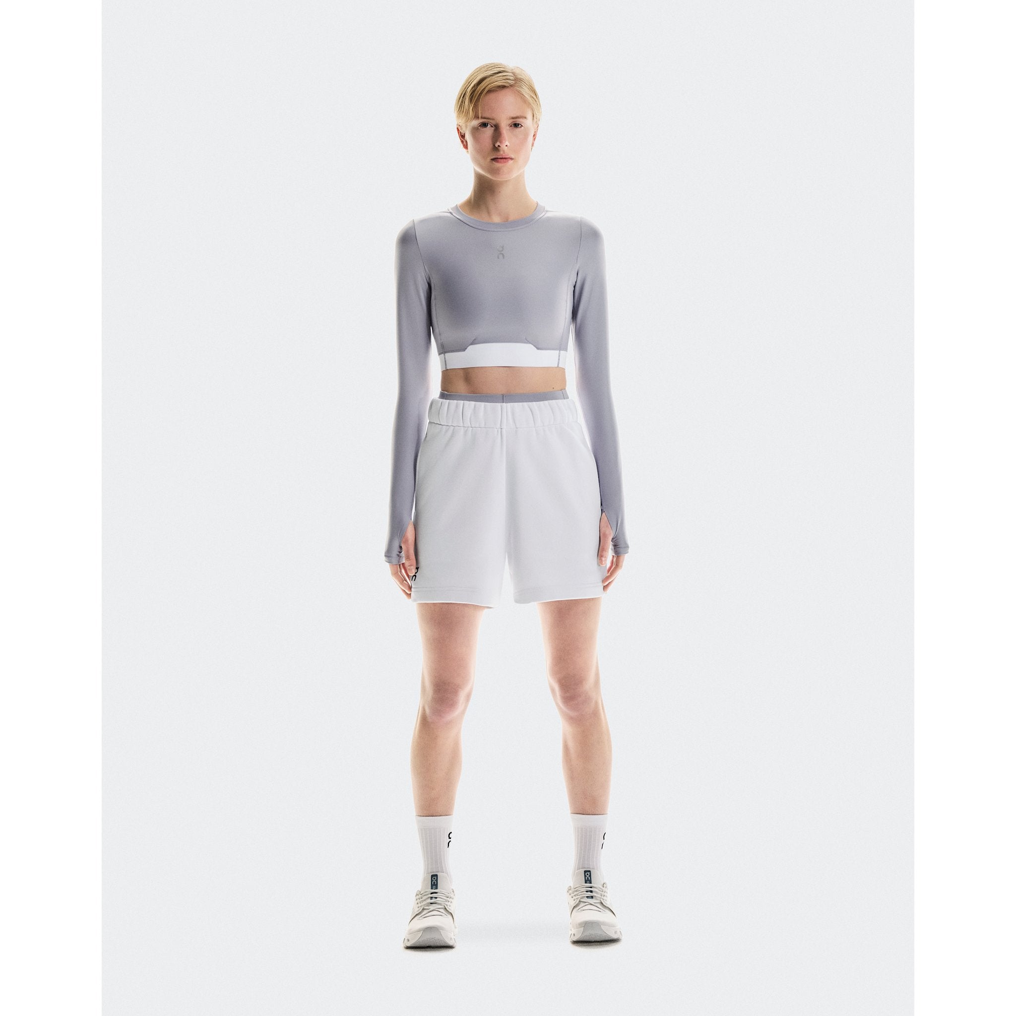 On Train Long Sleeve Crop Lilac