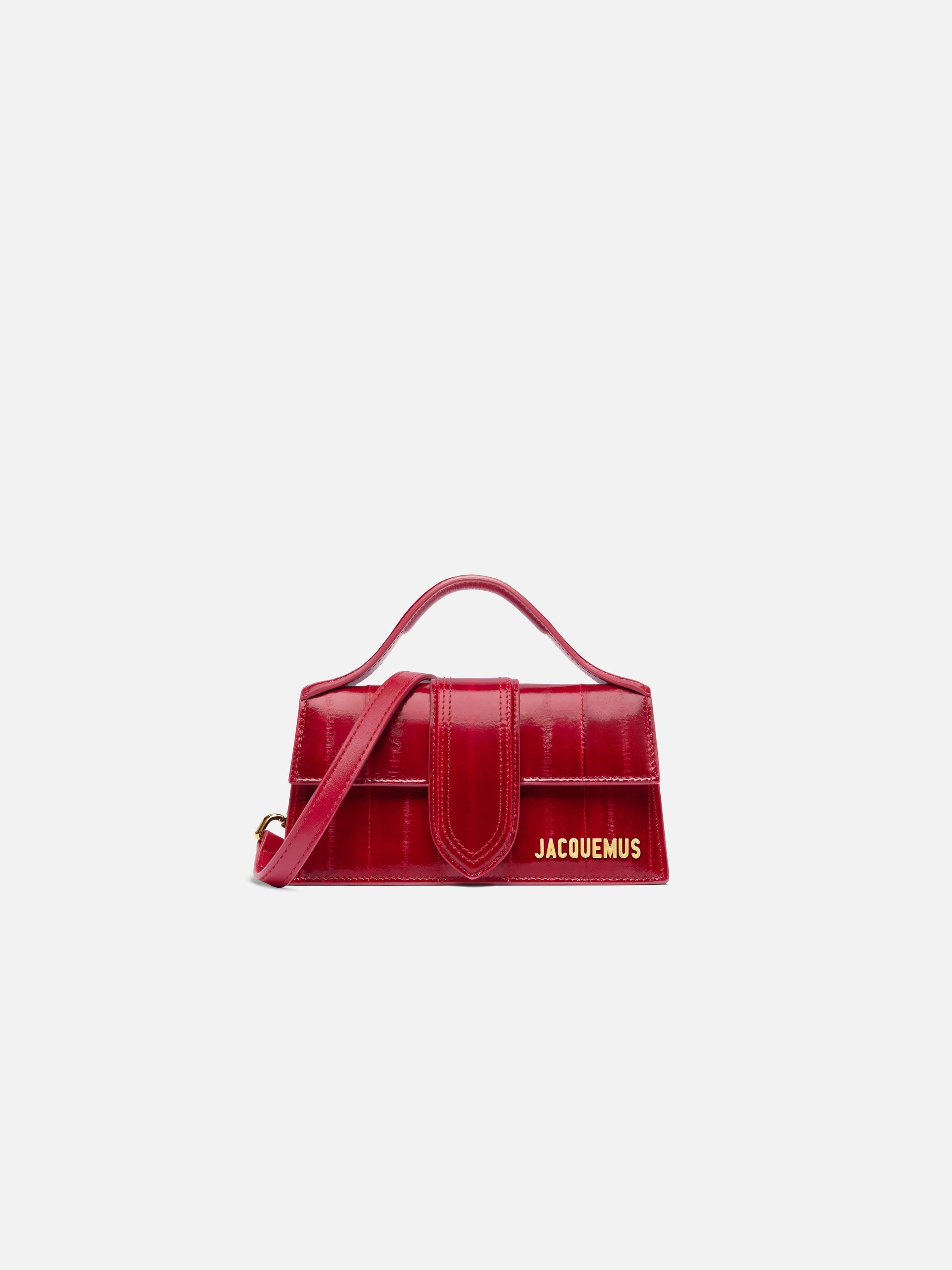 Jacquemus The Bambino Mini Flap Bag Dark Red