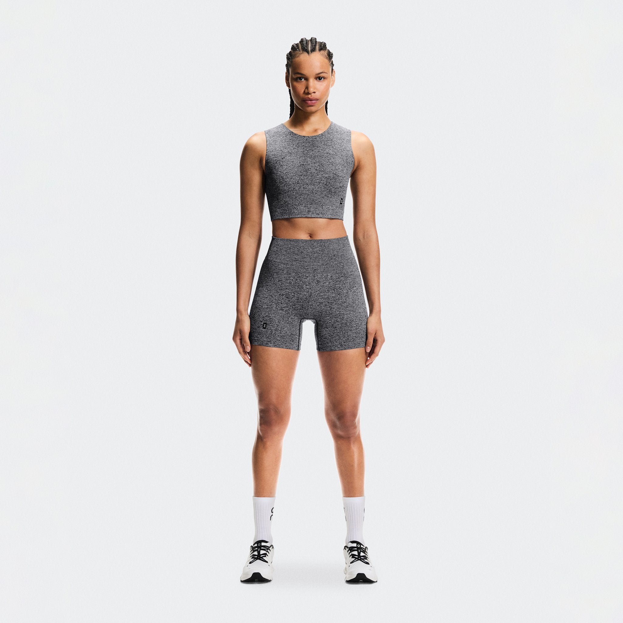 On Studio Knit Shorts Graphite Heather