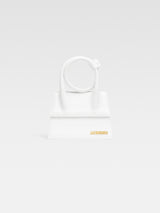 Jacquemus The Knot Chiquito Extendable Top Handle That Can Be Wrapped And Snapped Closed White