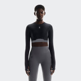 On Train Long Sleeve Crop Black