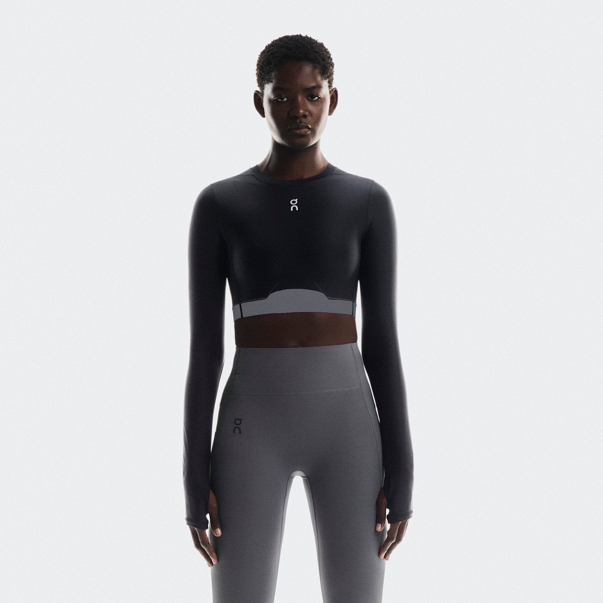 On Train Long Sleeve Crop Black