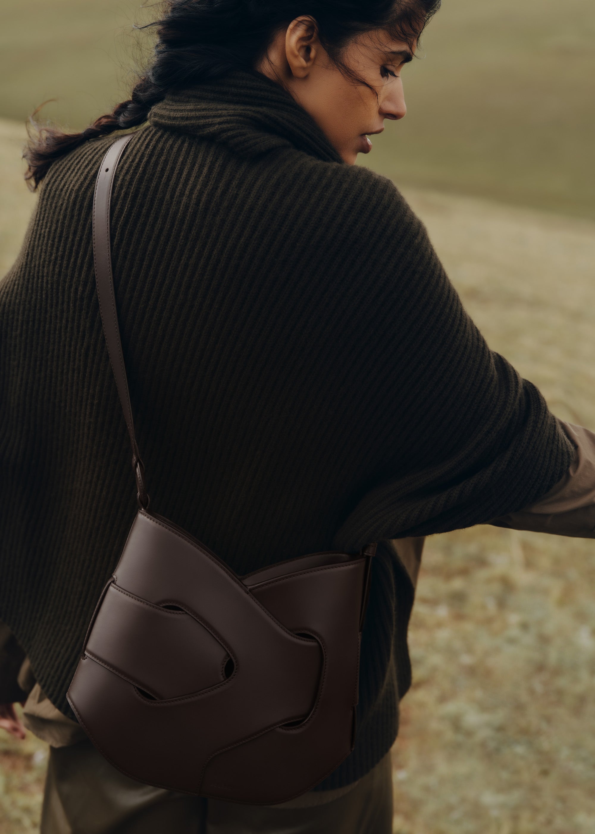 Polene Nodde Hobo Smooth Ebony