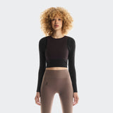 On Studio Knit Long-T Crop Pebble | Black