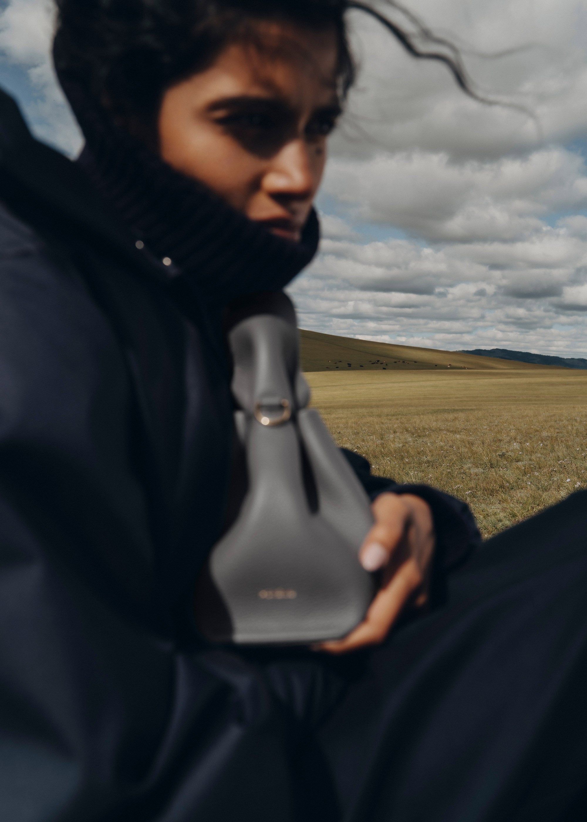 Polene Numero Neuf Mini Textured Stone