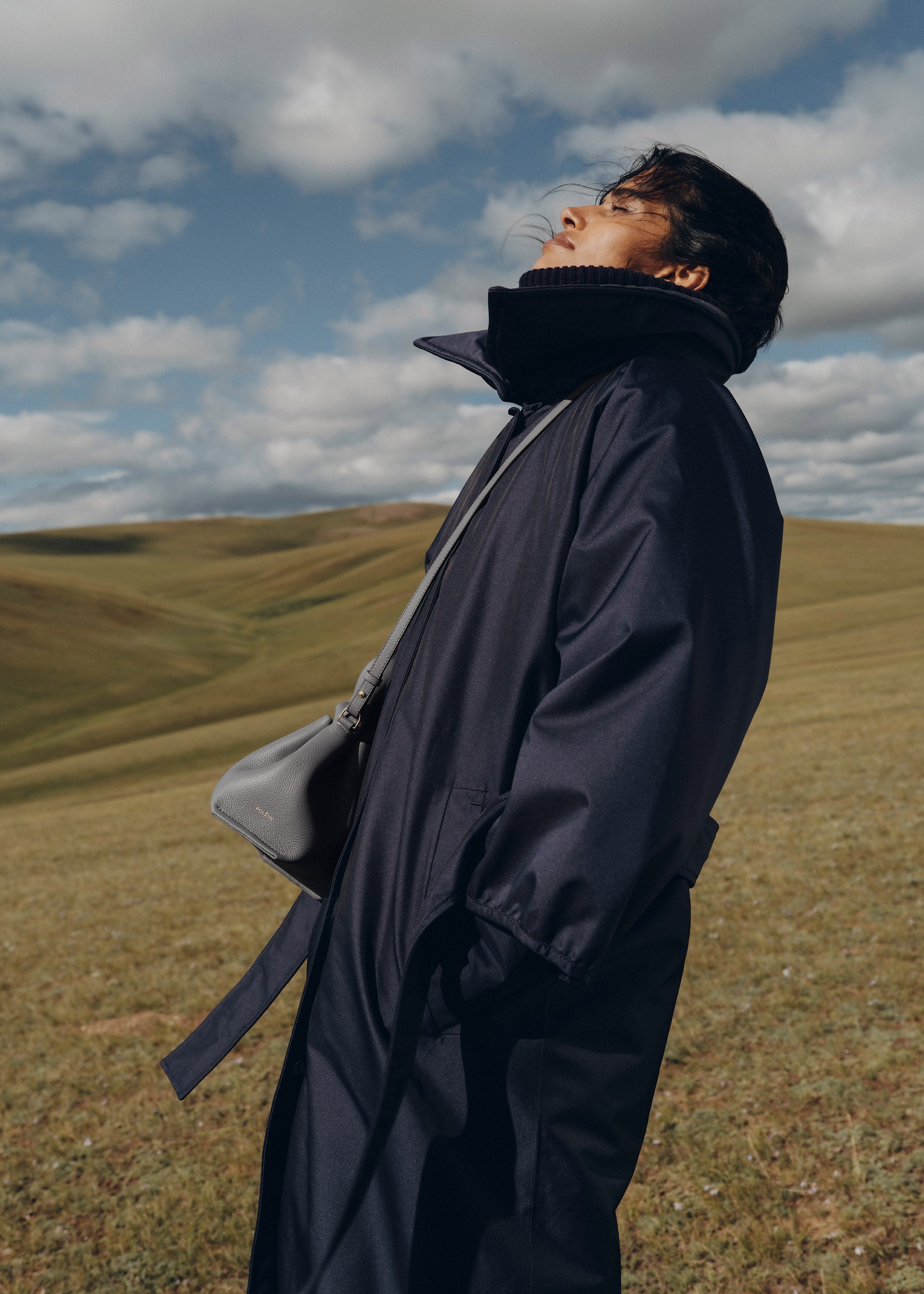 Polene Numero Neuf Mini Textured Stone