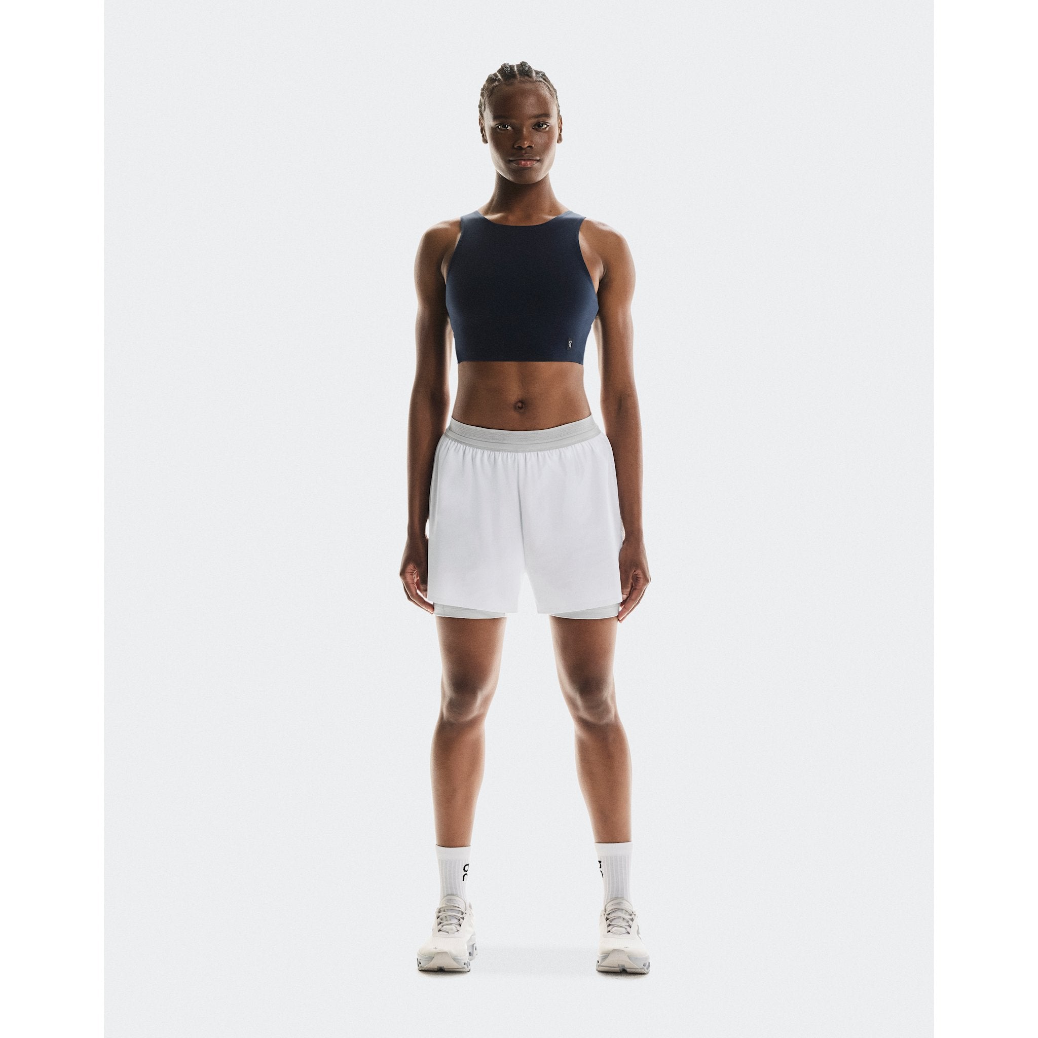 On 3" Performance 2/1 Shorts White | Glacier