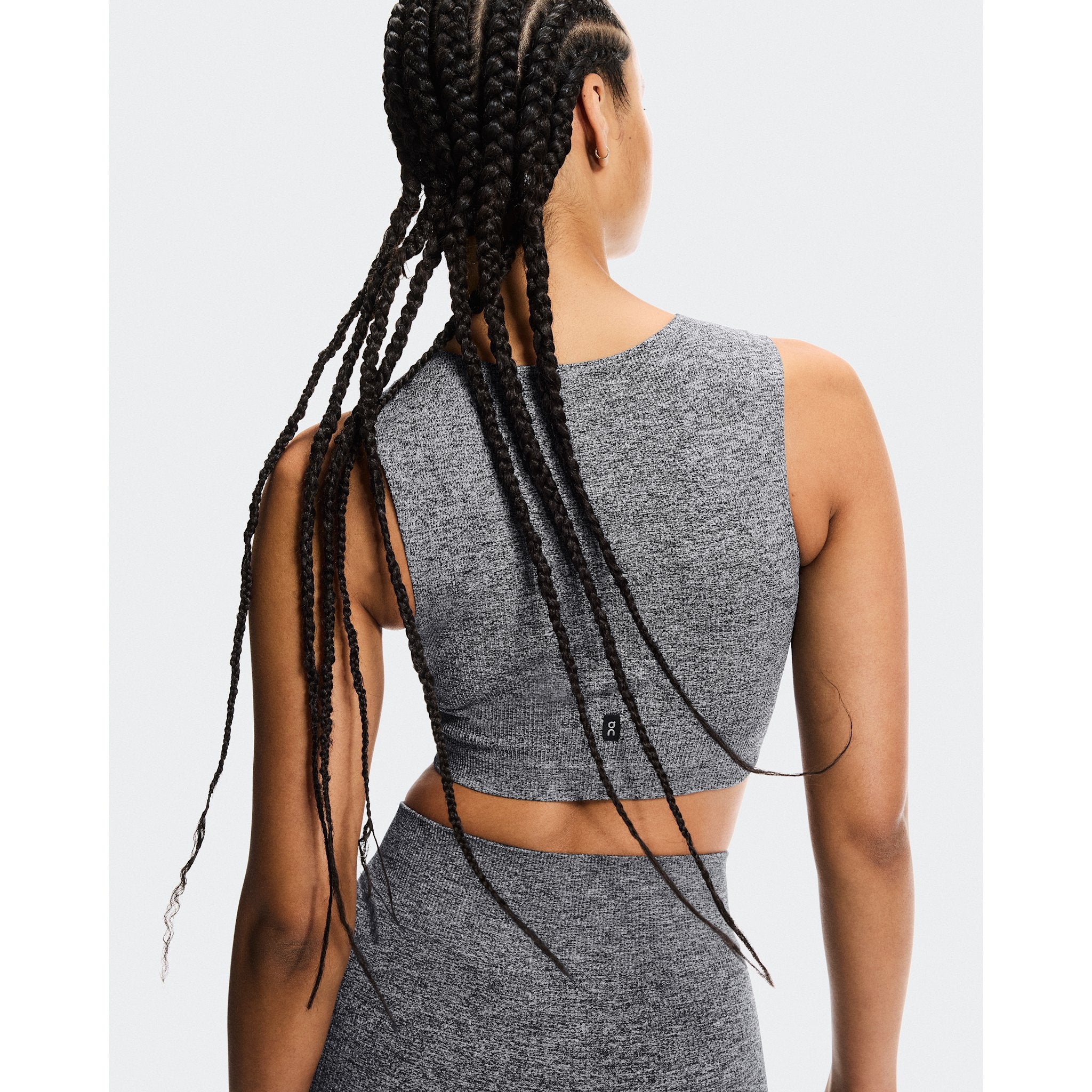 On Studio Knit Crop Graphite Heather