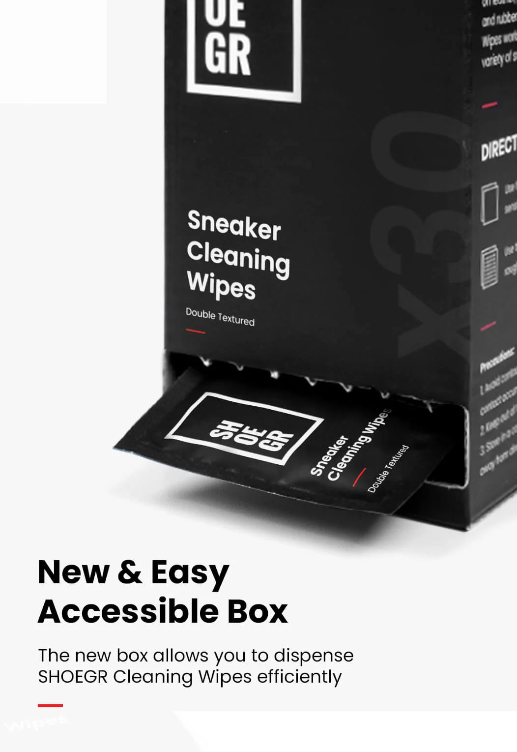 Shoegr - Sneaker cleaning wipes- pack of 30
