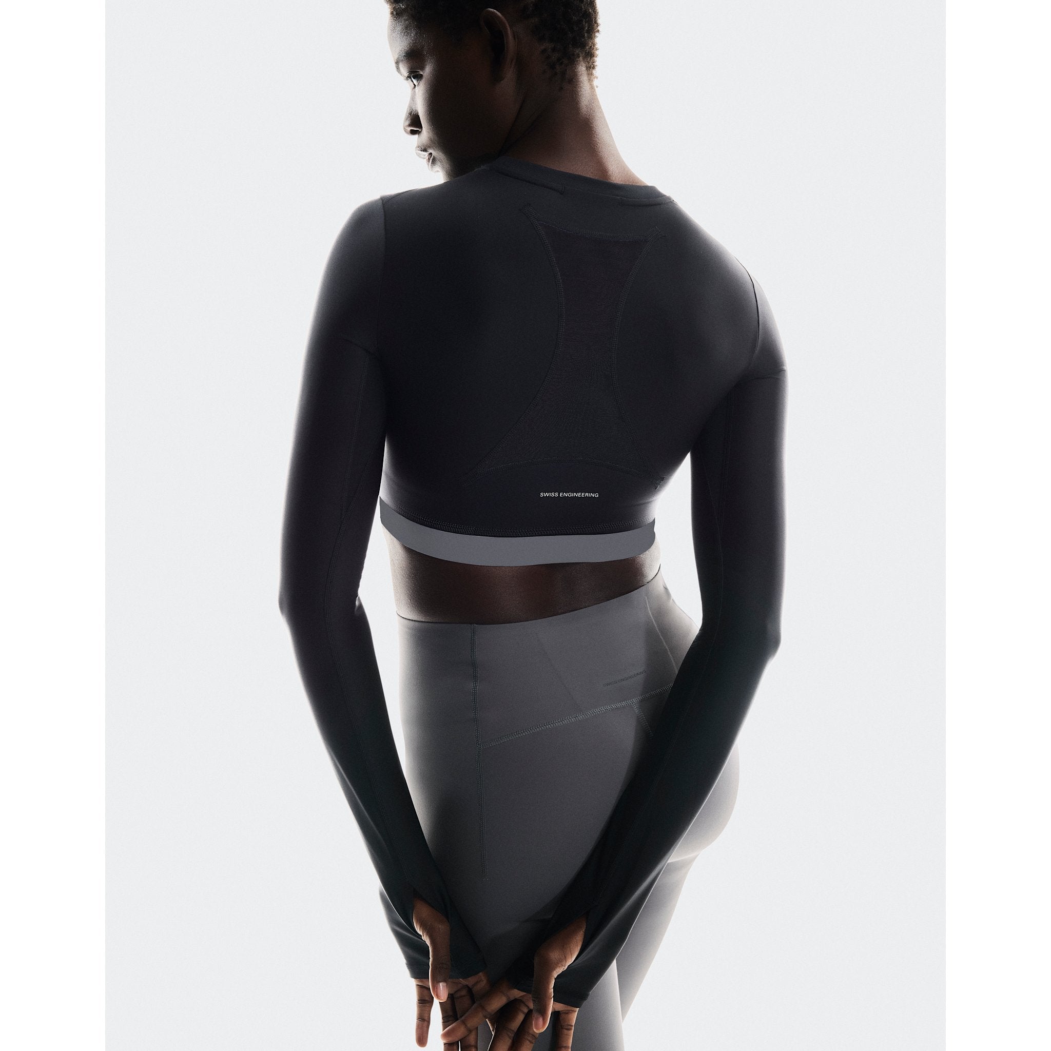 On Train Long Sleeve Crop Black