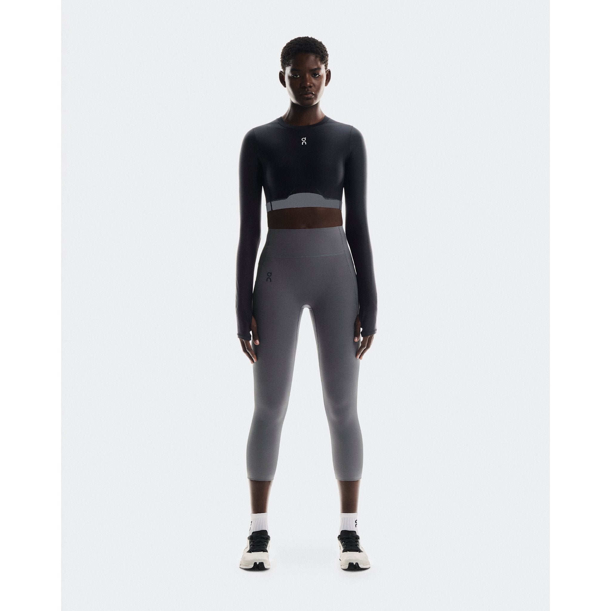On Train Long Sleeve Crop Black