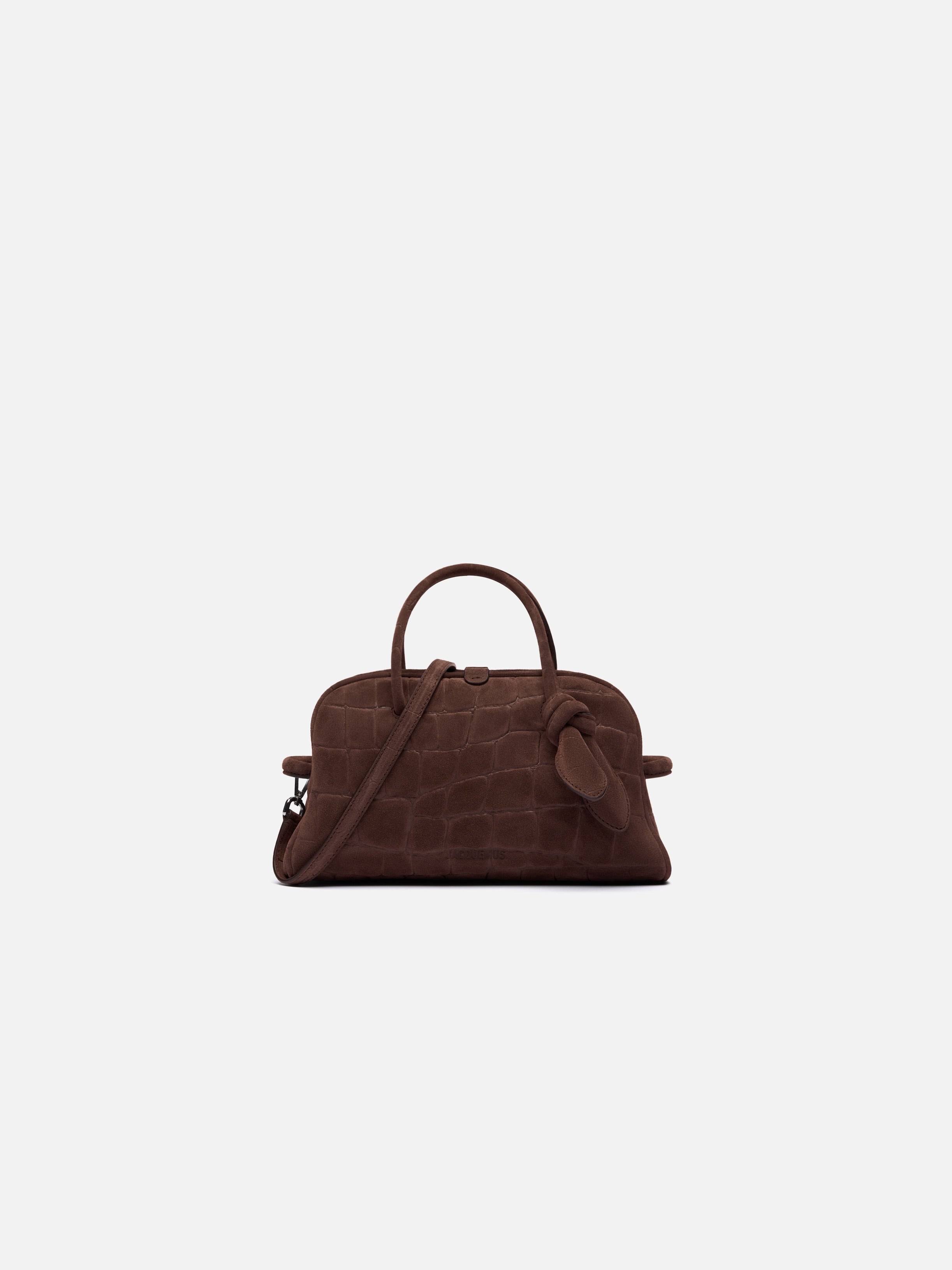 Jacquemus The Small Turismo Small Soft Bowling Bag Dark Brown
