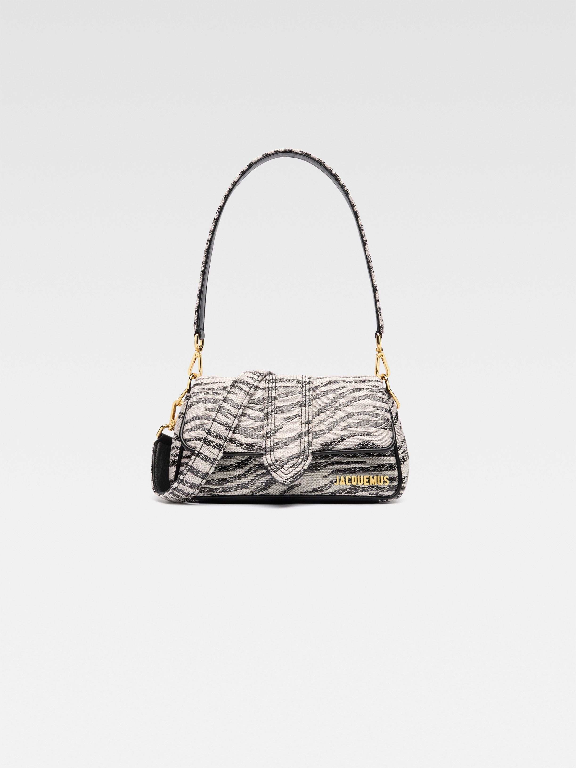 Jacquemus The Small Bambimou Mini Puffed Flap Bag Black & White Zebra