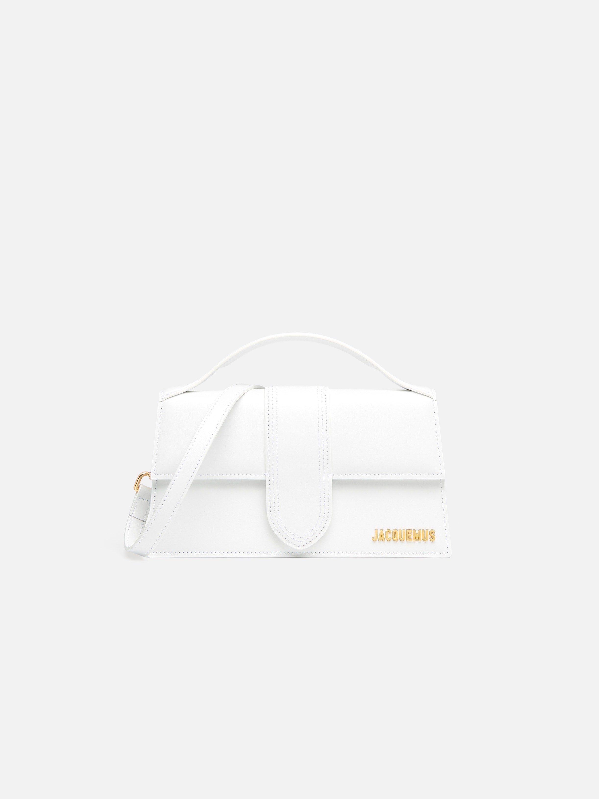Jacquemus The Large Bambino Handbag With Adjustable Crossbody Strap White