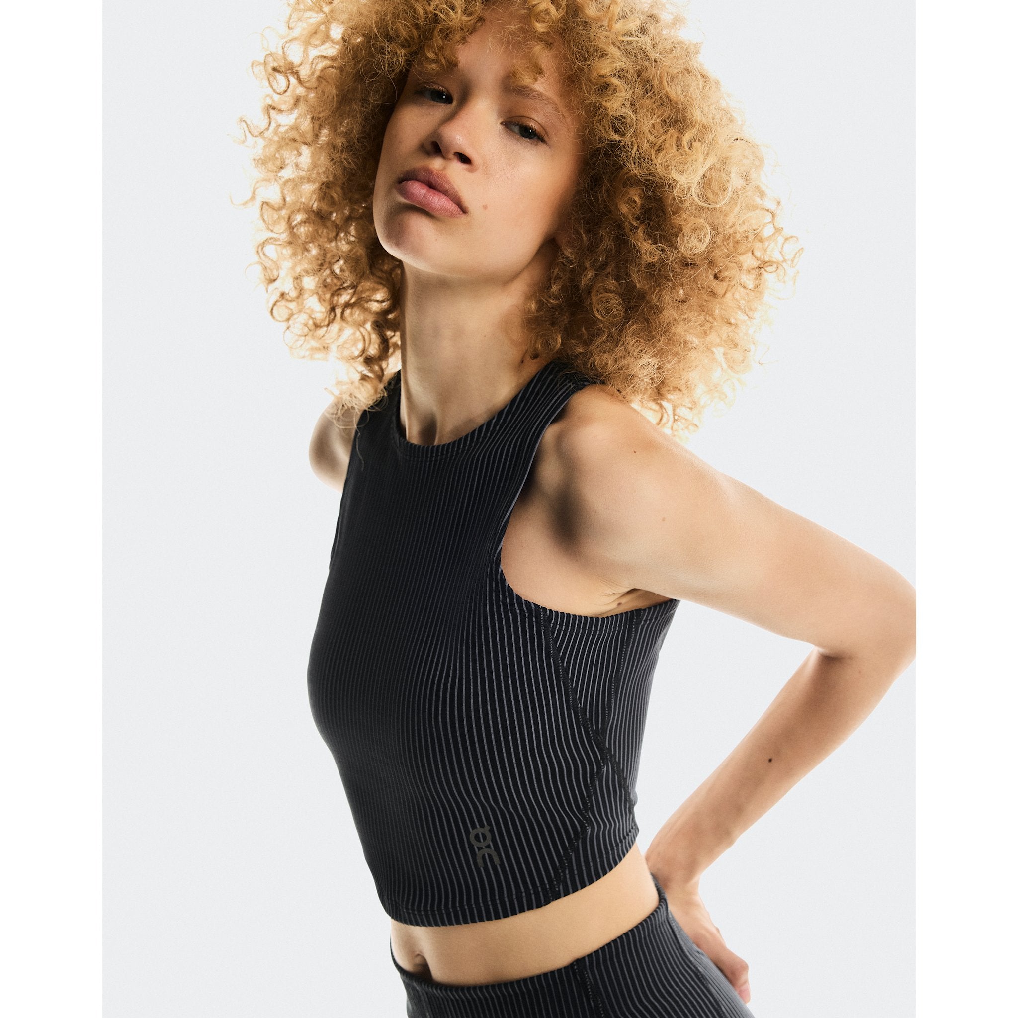 On All-Day Ribbed Crop Black | Rock