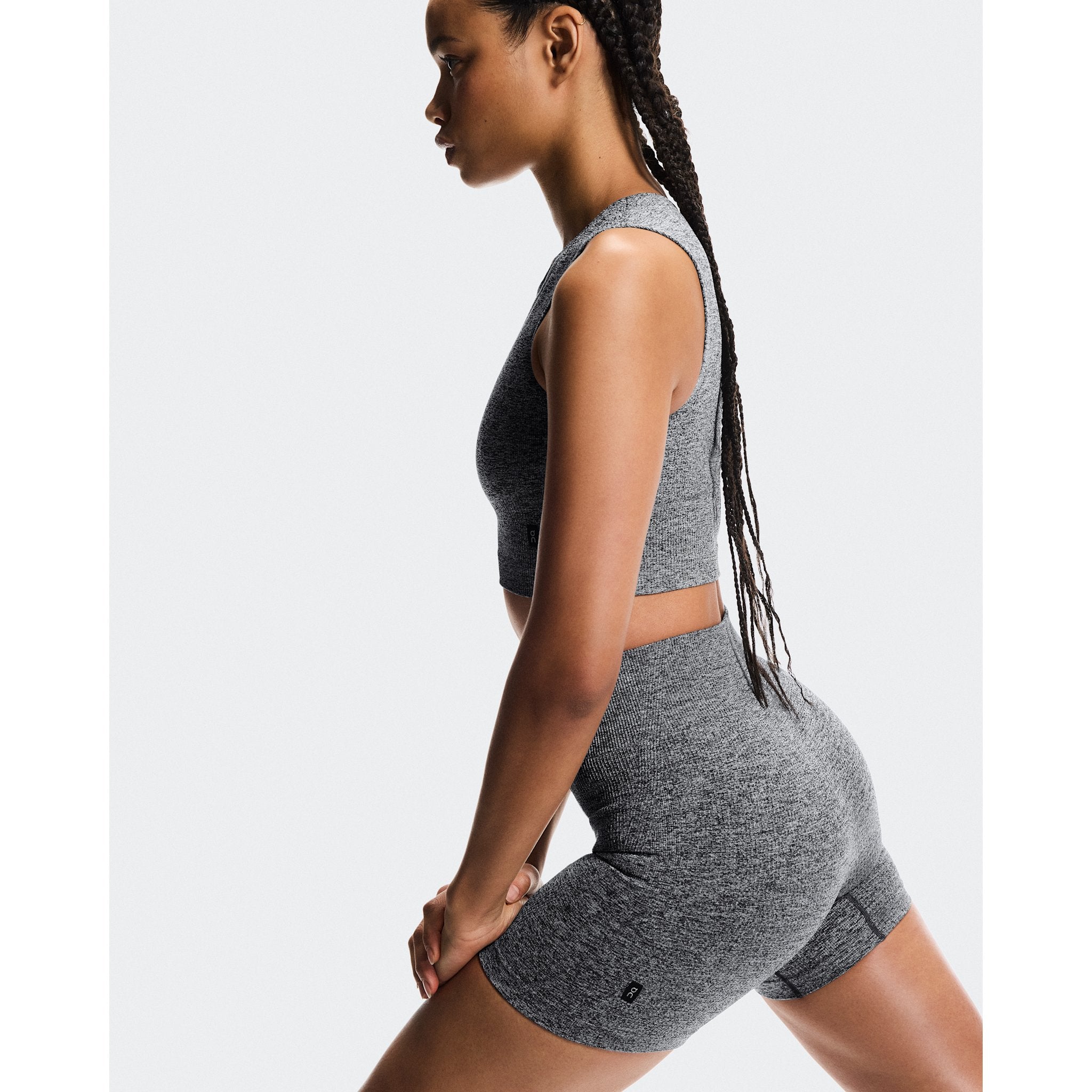 On Studio Knit Shorts Graphite Heather