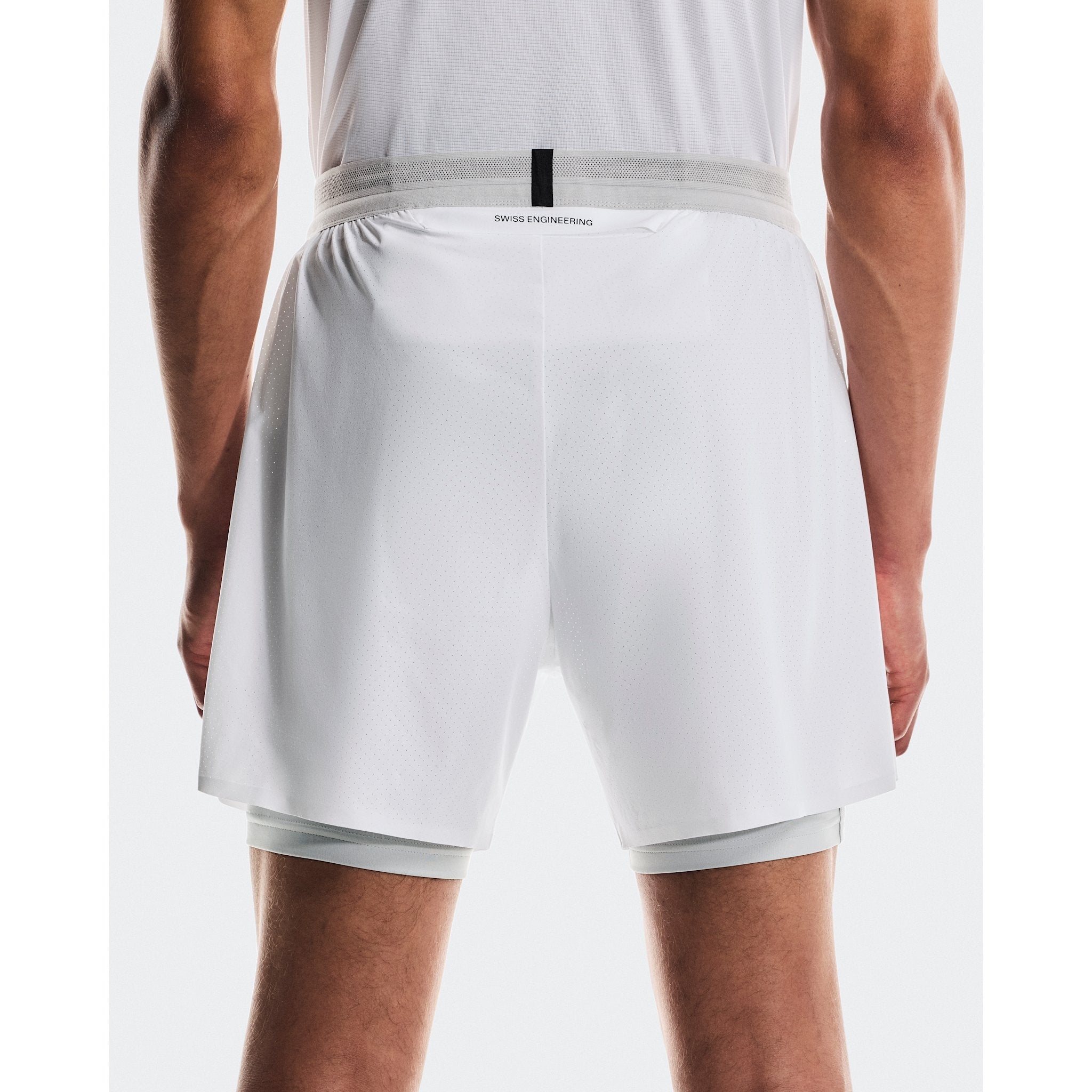 On 5" Performance 2/1 Shorts White | Glacier