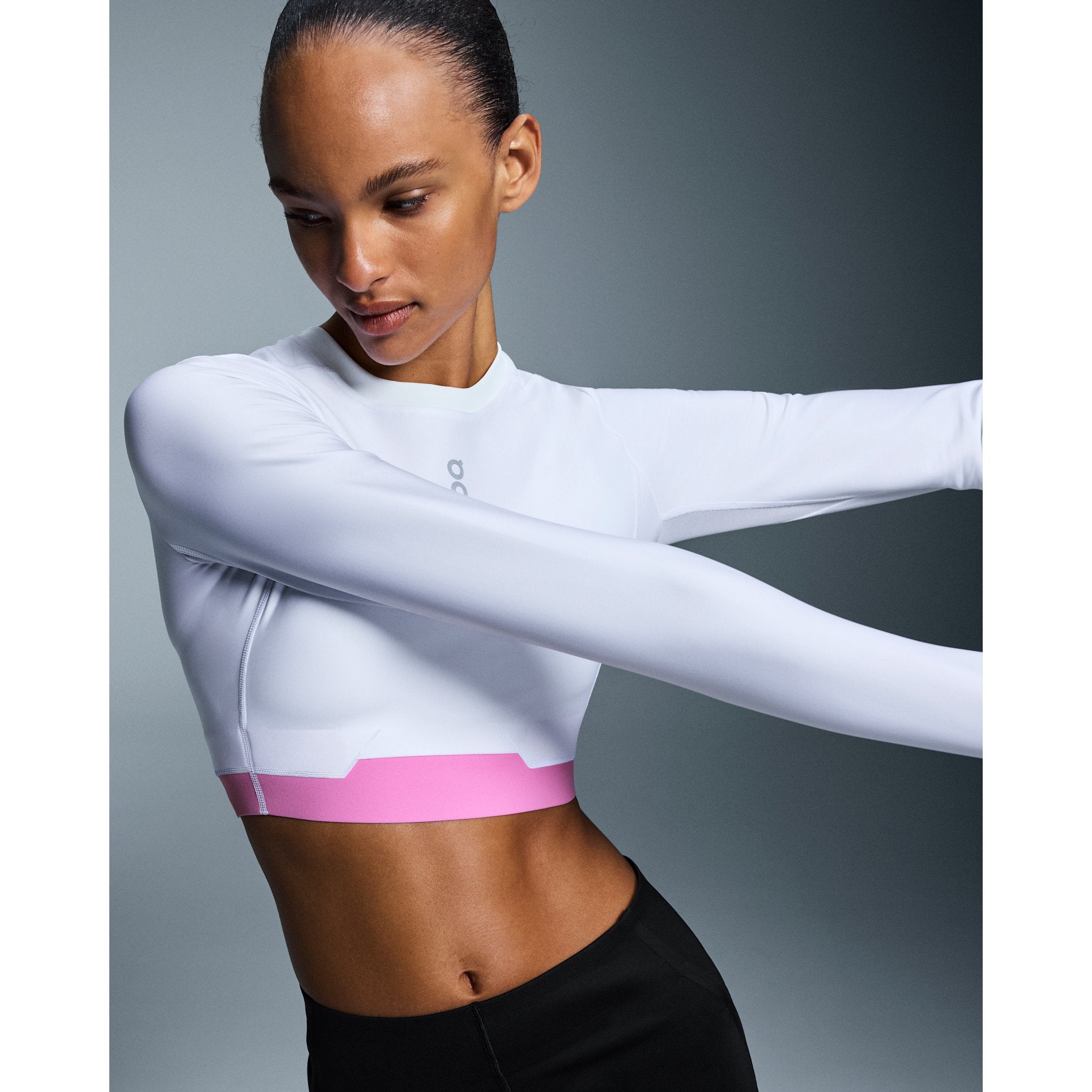 On Train Long Sleeve Crop White