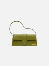 Jacquemus The Long Bambino Leather Structured Shoulder Bag Khaki