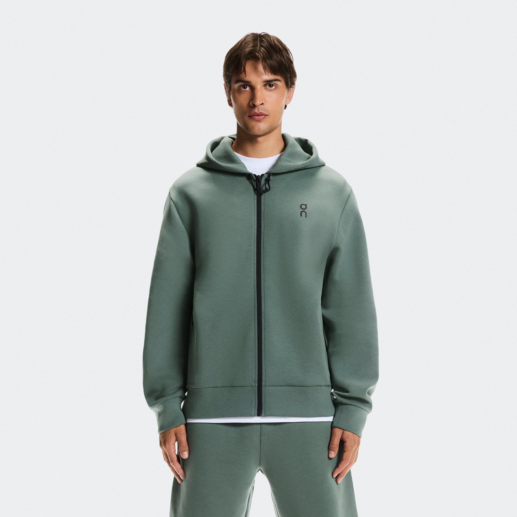 On Focus Tech Zip Hoodie Olive