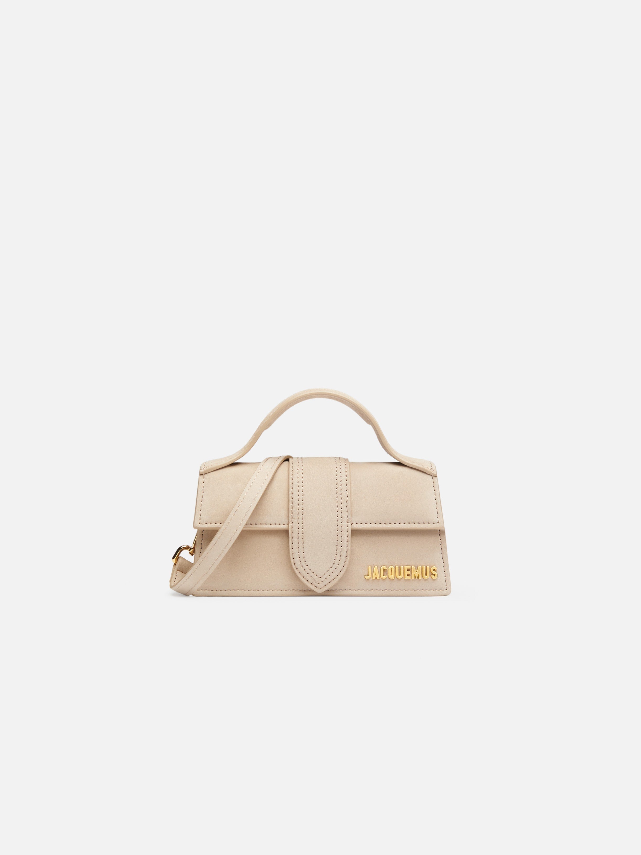 Jacquemus The Bambino Structured Water-Repellent Nubuck Bag Dark Beige