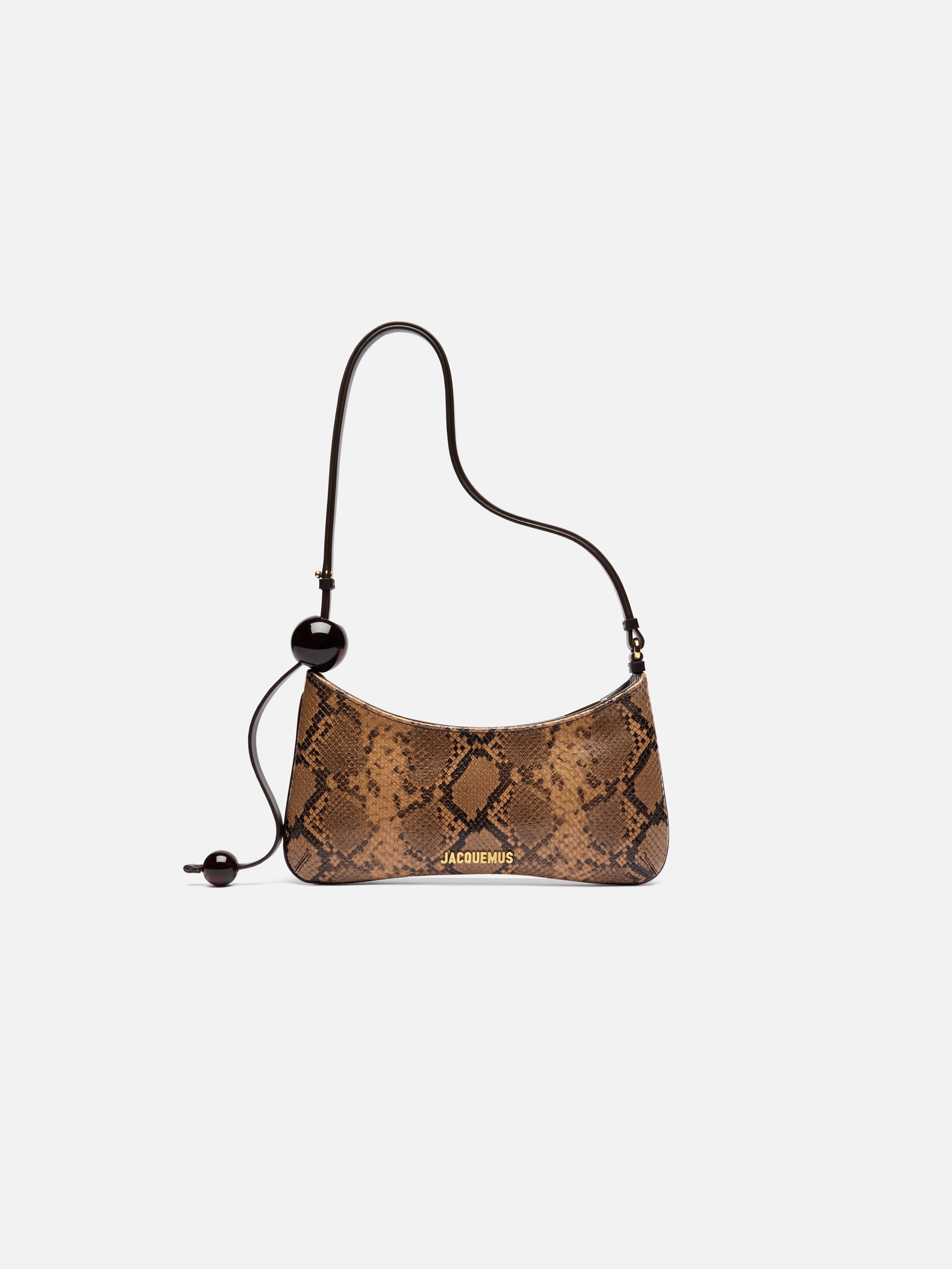 Jacquemus The Bisou Perle Beaded Shoulder-Bag Light Brown