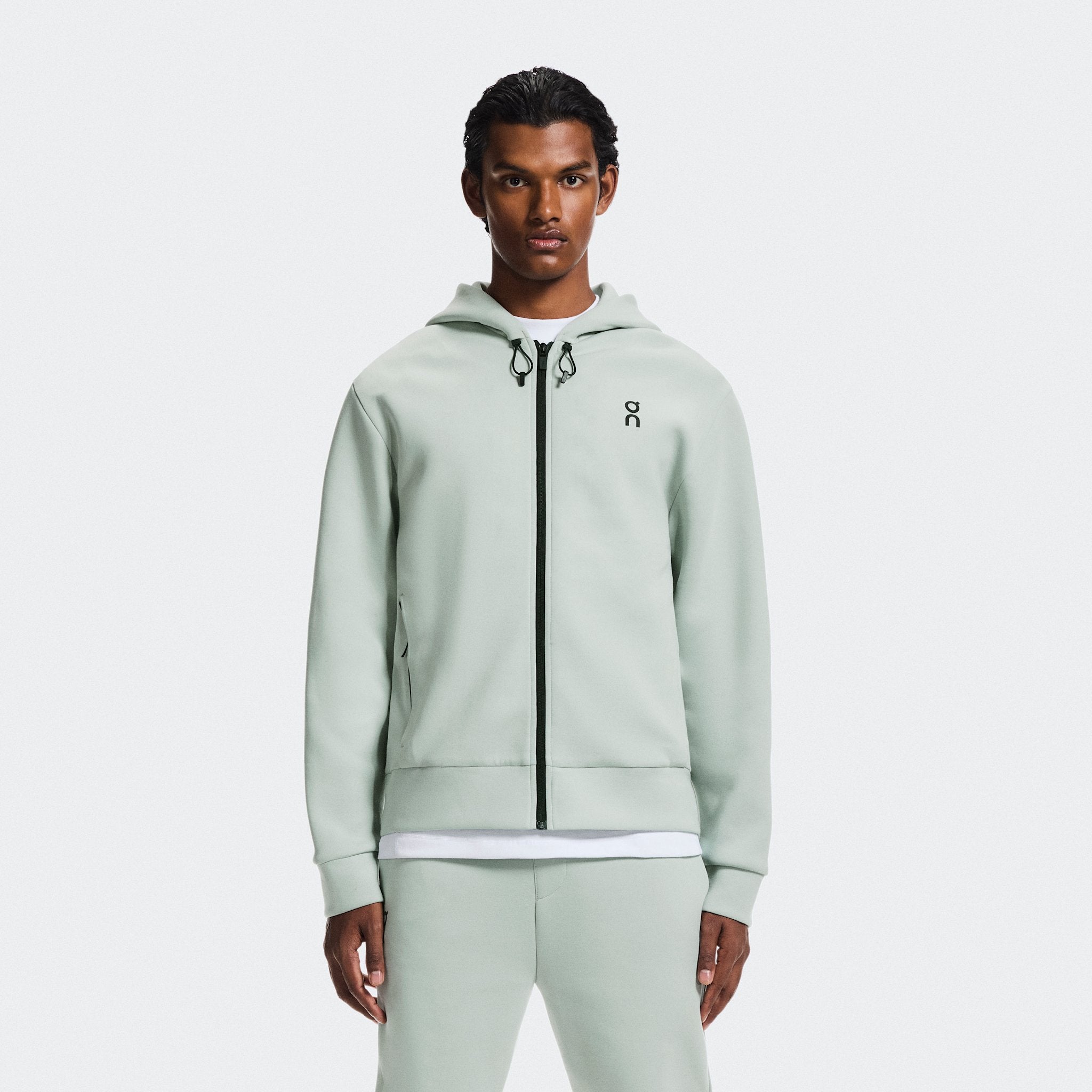 On Focus Tech Zip Hoodie Mineral
