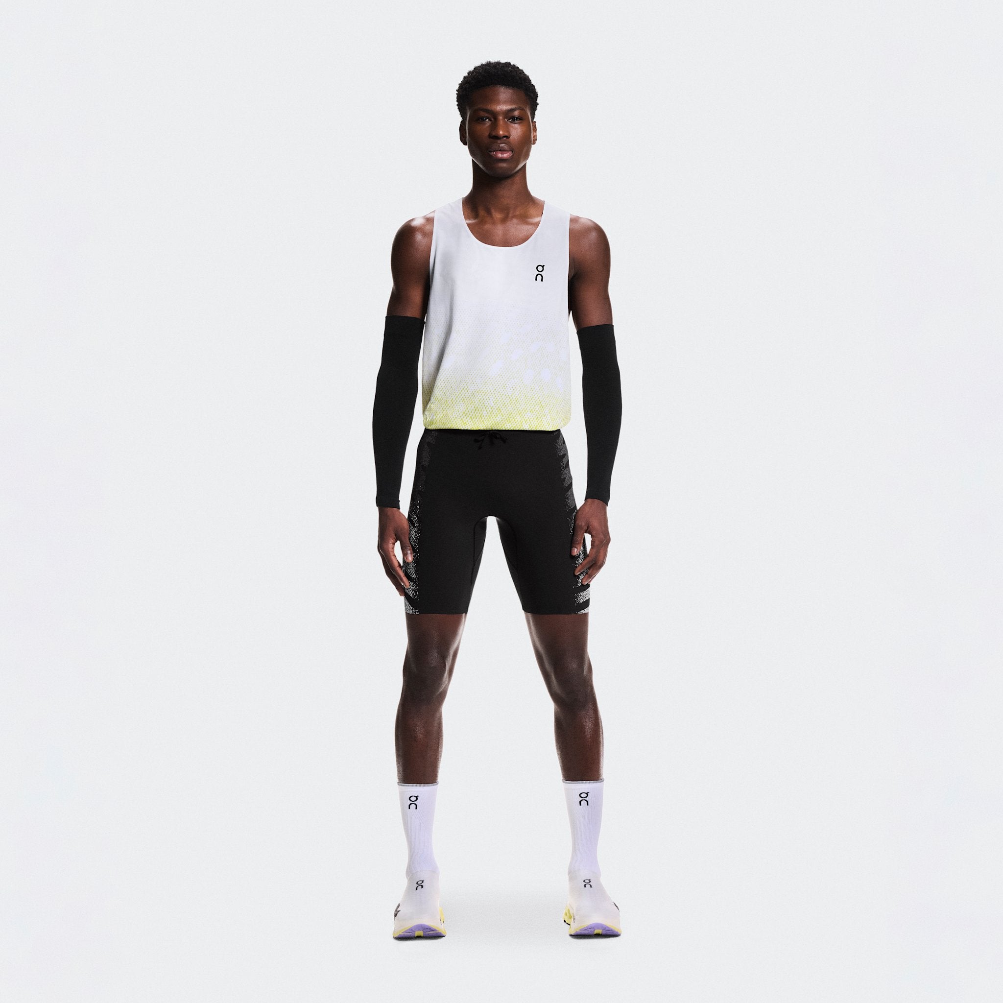 On Zero Half Tights Iron | White