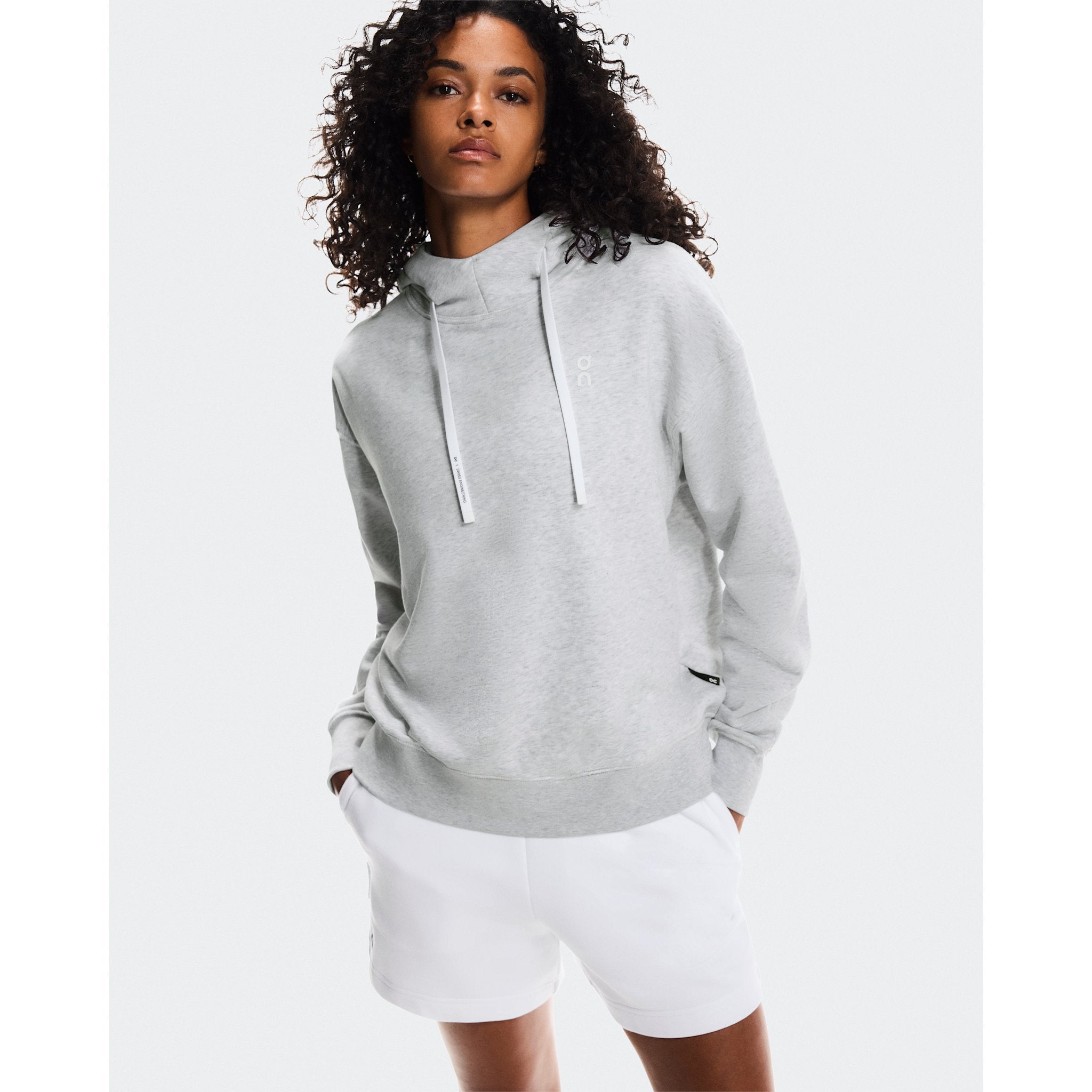 On Club Hoodie Smash Grey Heather