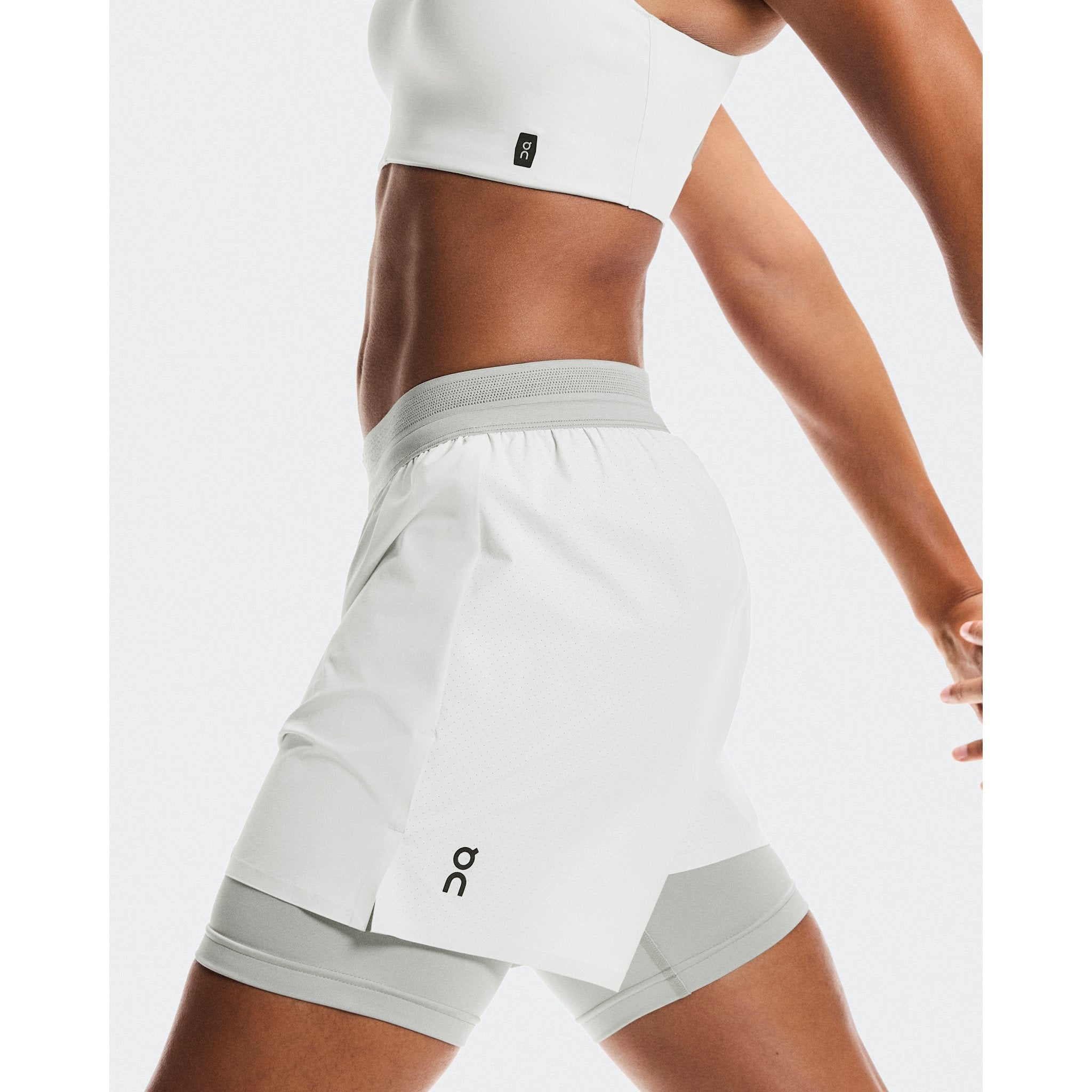 On 3" Performance 2/1 Shorts Iceberg | Tin