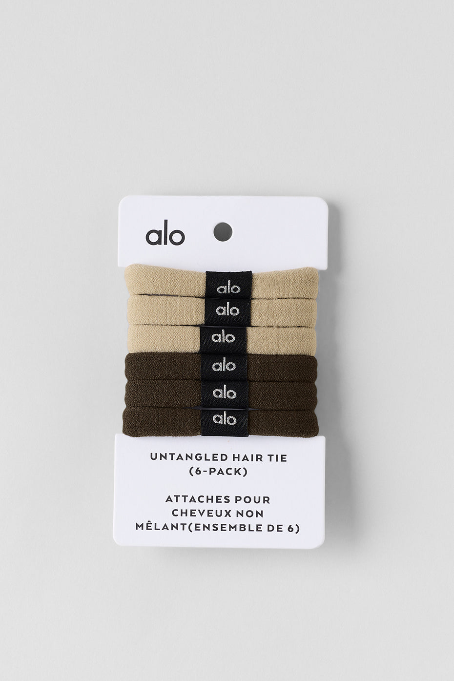 Alo Yoga Untangled Hair Tie (6-Pack) - Beige/Espresso