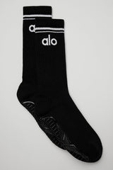 Alo Yoga Women's Throwback Barre Sock - Black/White