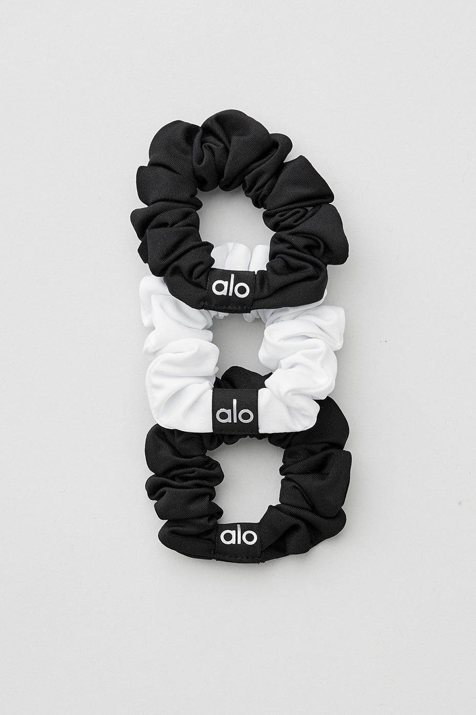 Alo Yoga Fresh Mini Scrunchie (3-Pack) - Black/White